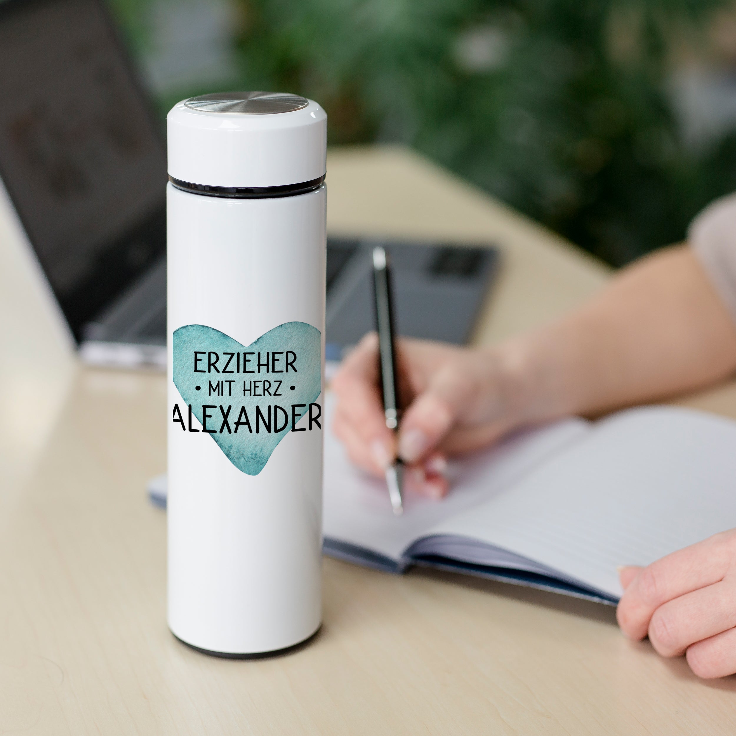 Tee Thermoflasche mit Herz - Für kreative Teemomente