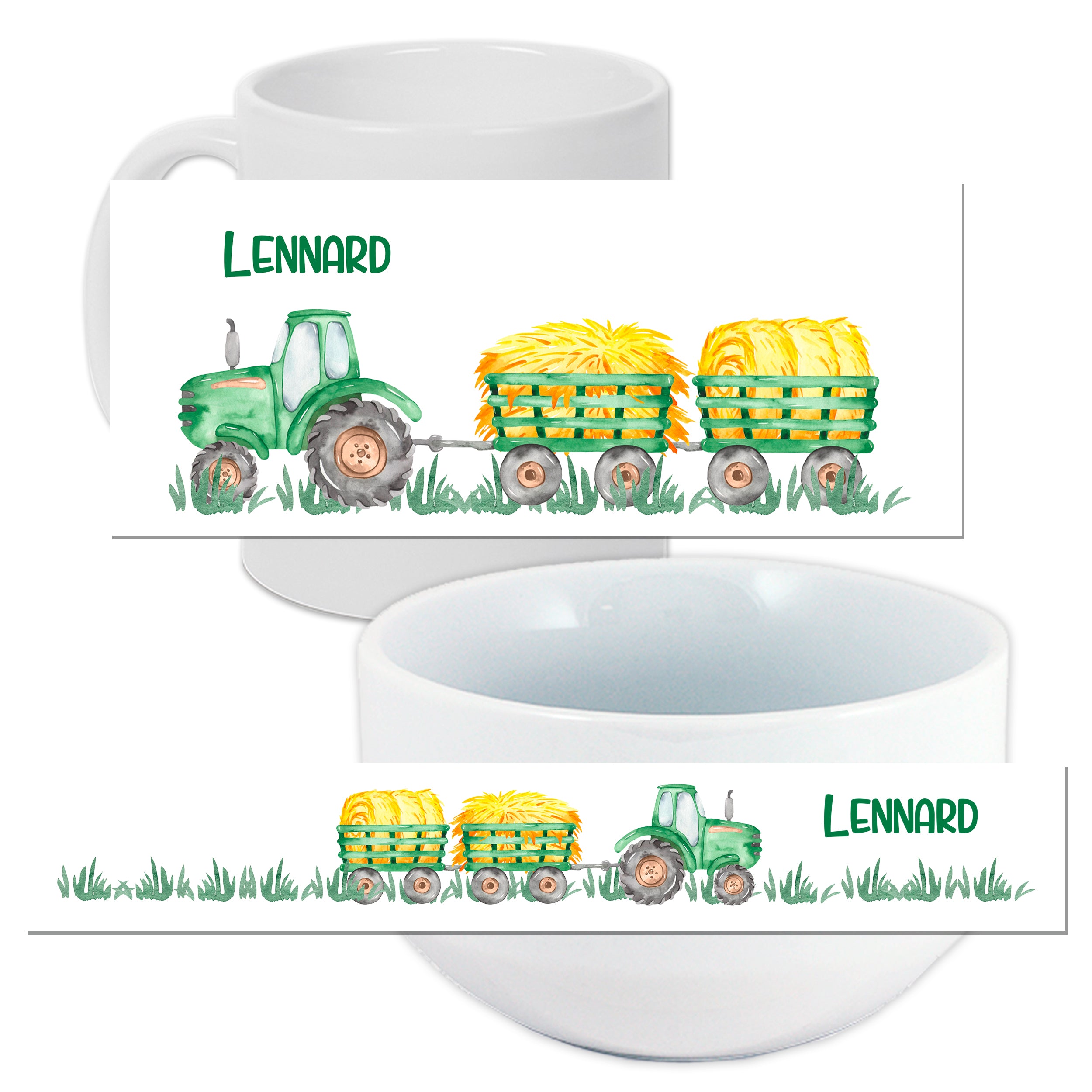 Frühstücksset Müslischale mit Tasse - Für kleine Bauernfreunde