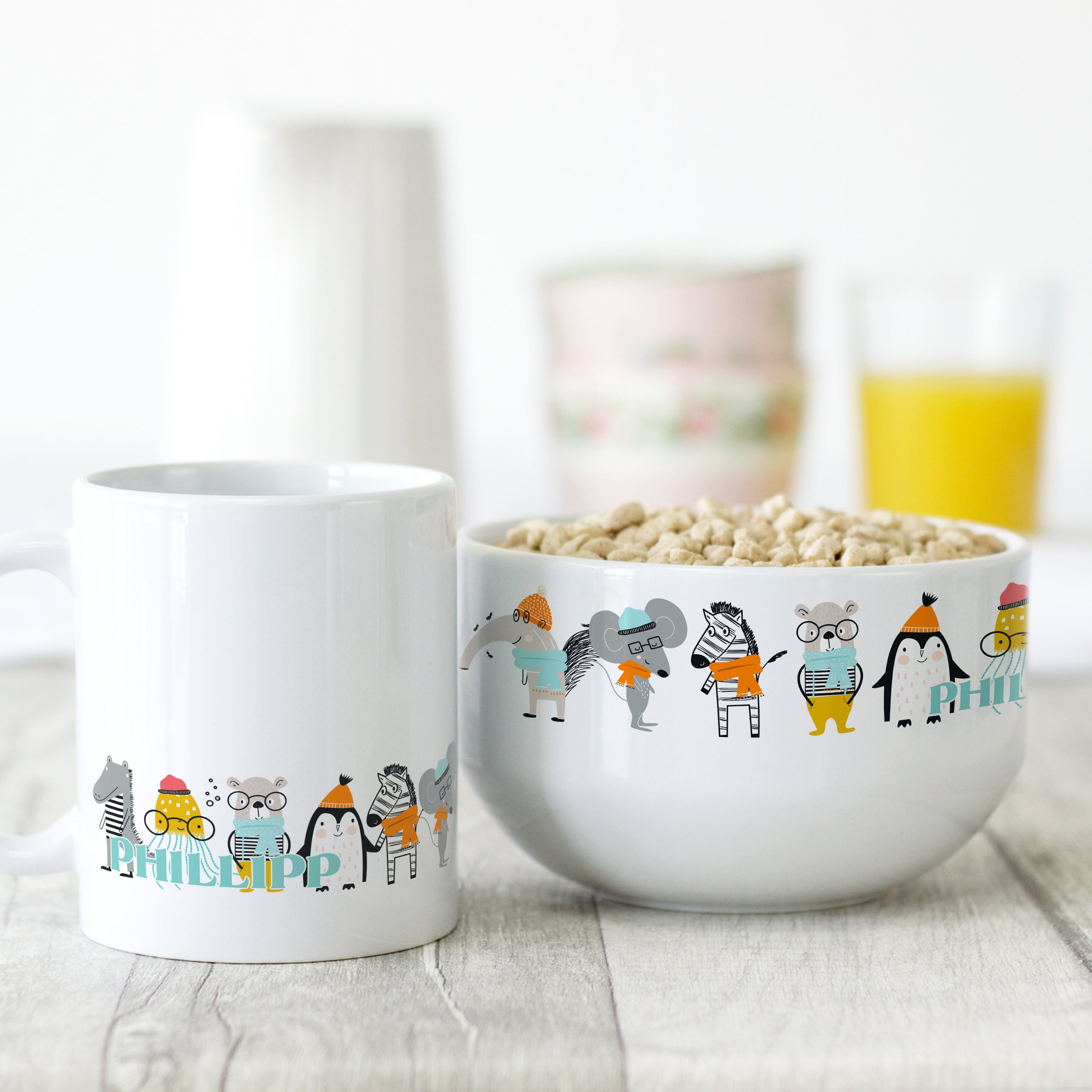 Frühstücksset Müslischale mit Tasse - Für fröhliche Morgenstunden