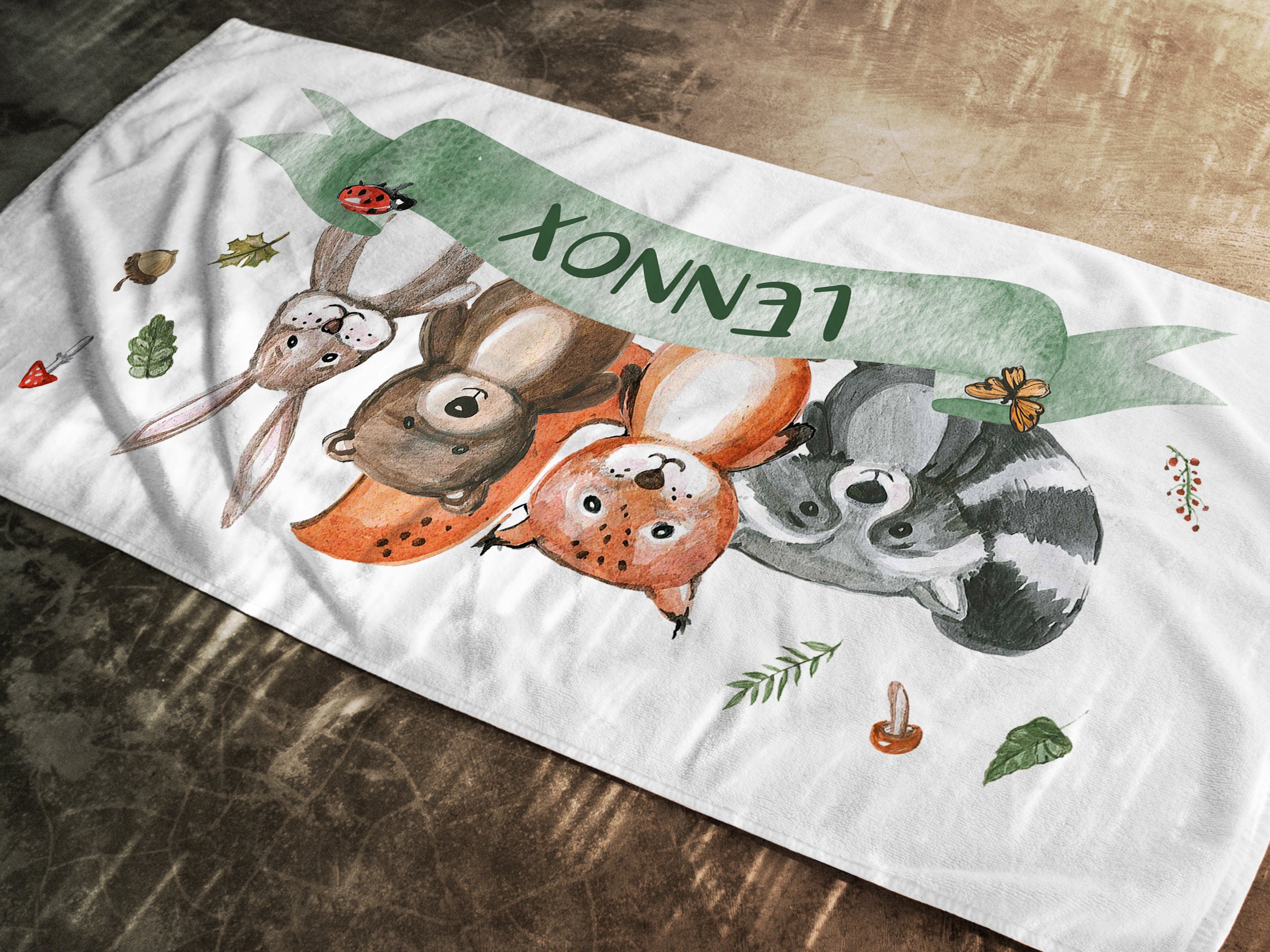 Handtuch mit Tiermotiven