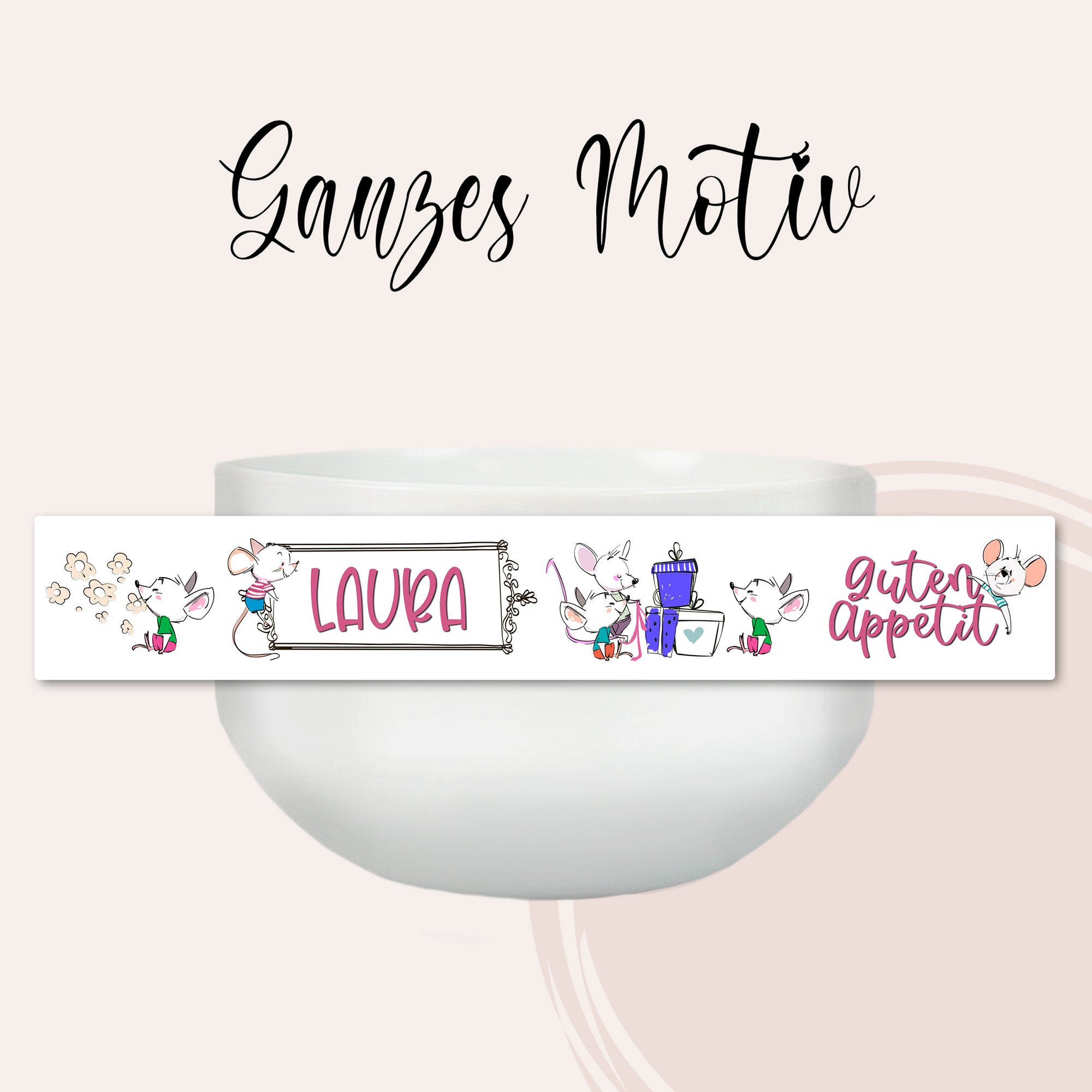 Müslischale mit niedlichen Mäusen