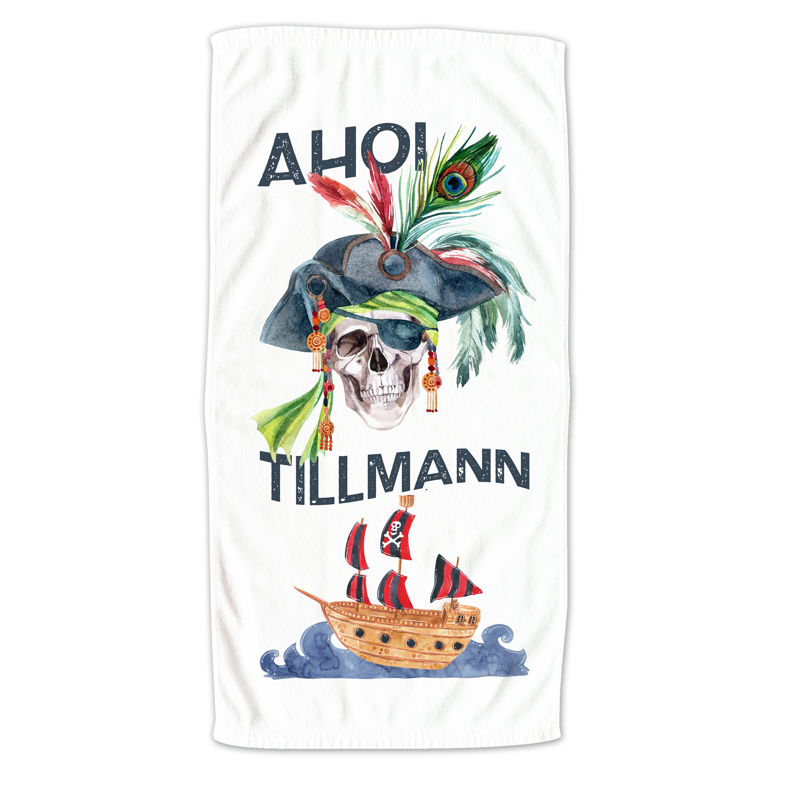 Handtuch Piratenmotiv
