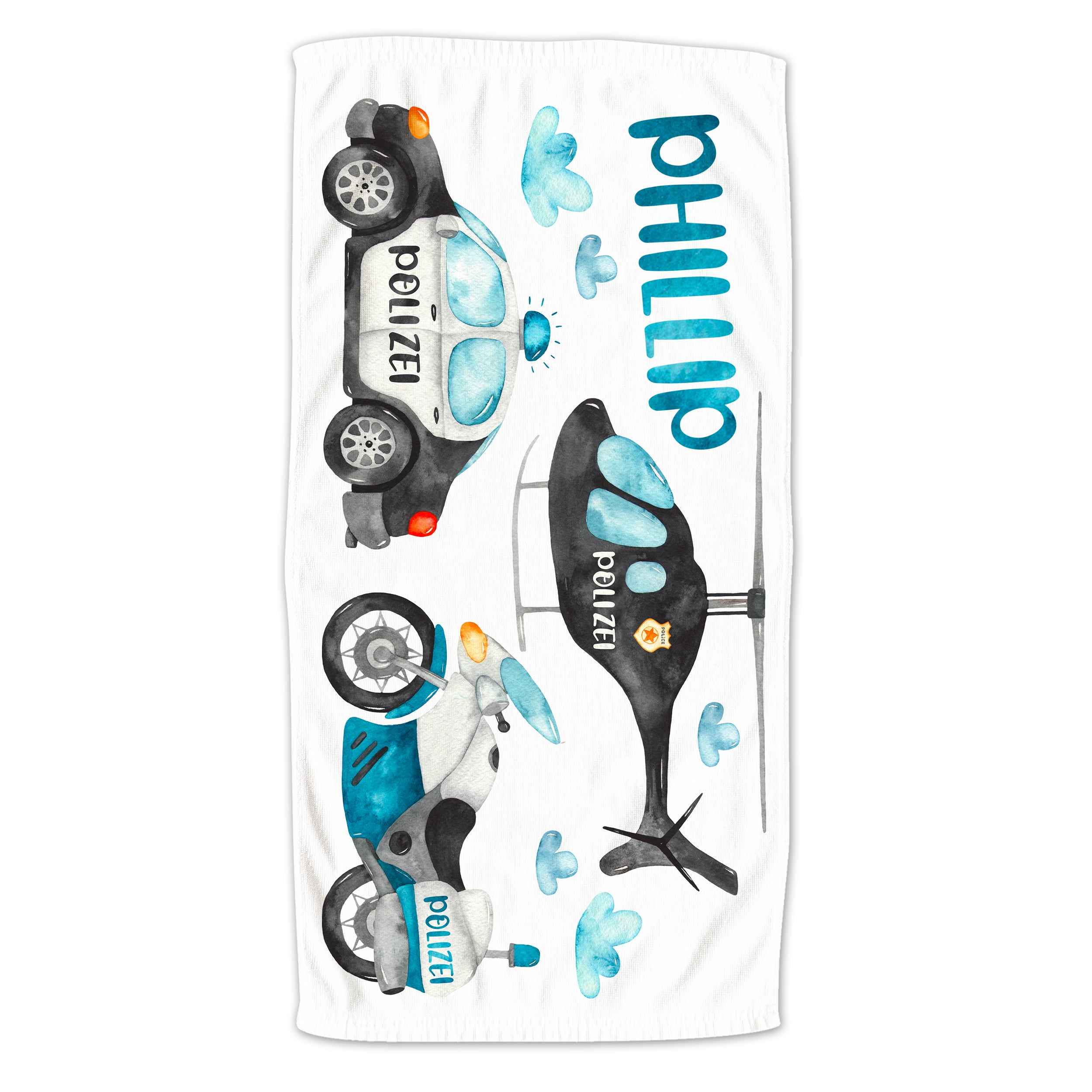 Handtuch Polizei-Motiv