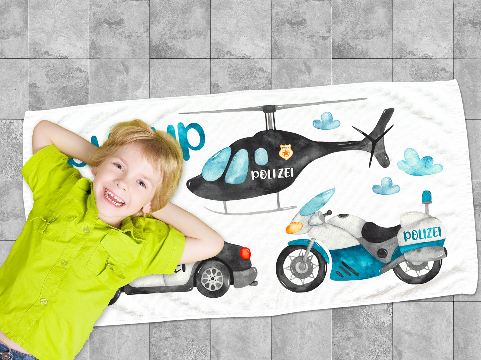 Handtuch Polizei-Motiv