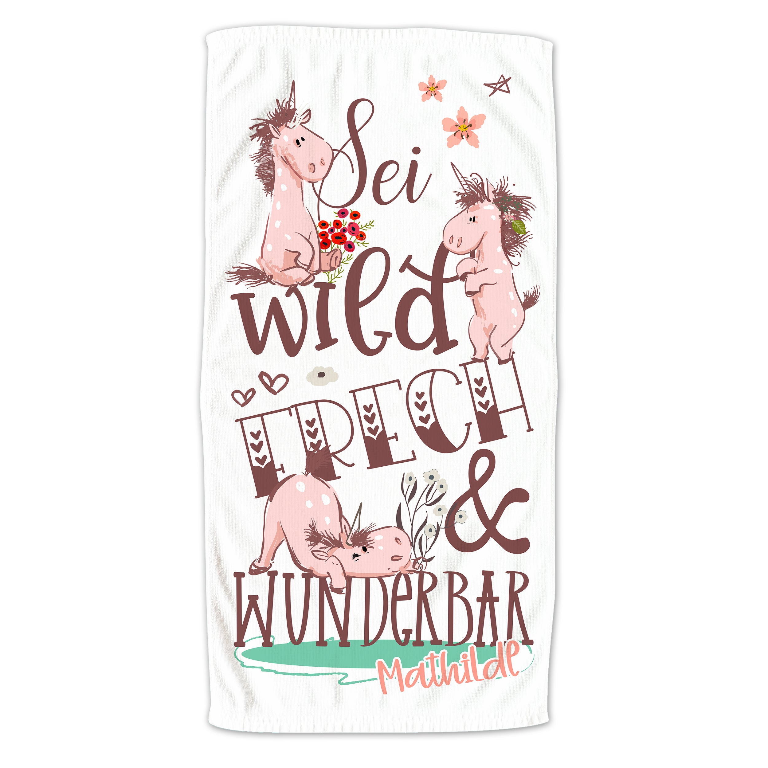 Handtuch mit Einhörnern