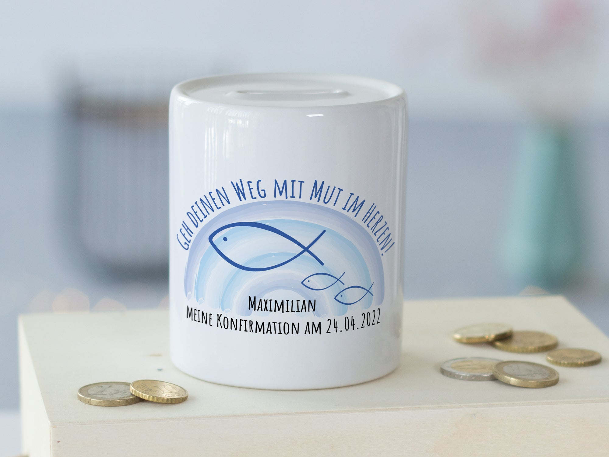 Spardose Fische - Einzigartiges Geschenk zur Konfirmation