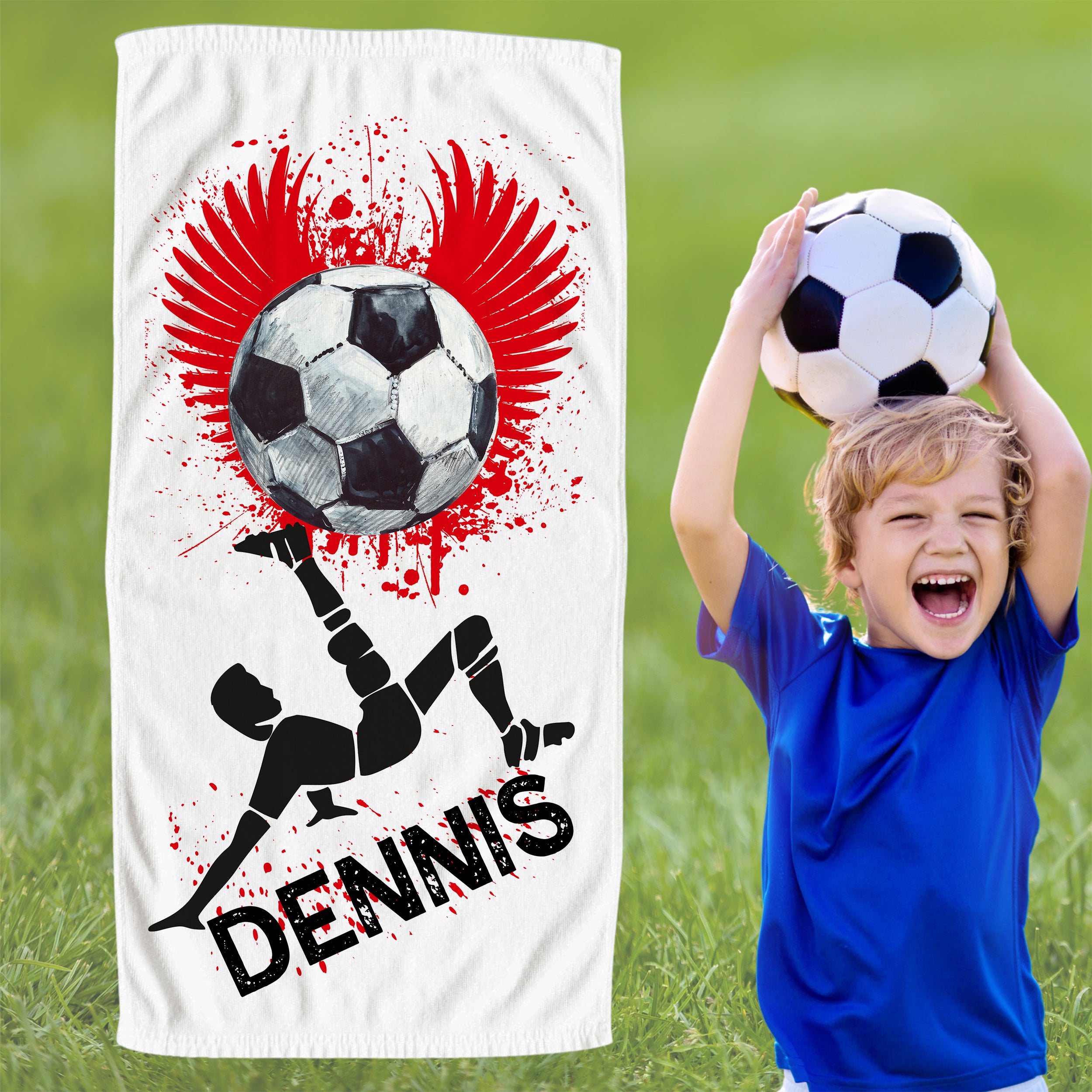 Handtuch Fußballmotiv - Für kleine Torhüter