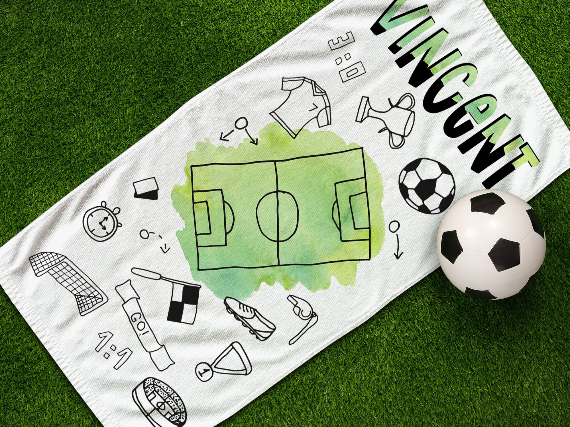 Handtuch Fußballfeld