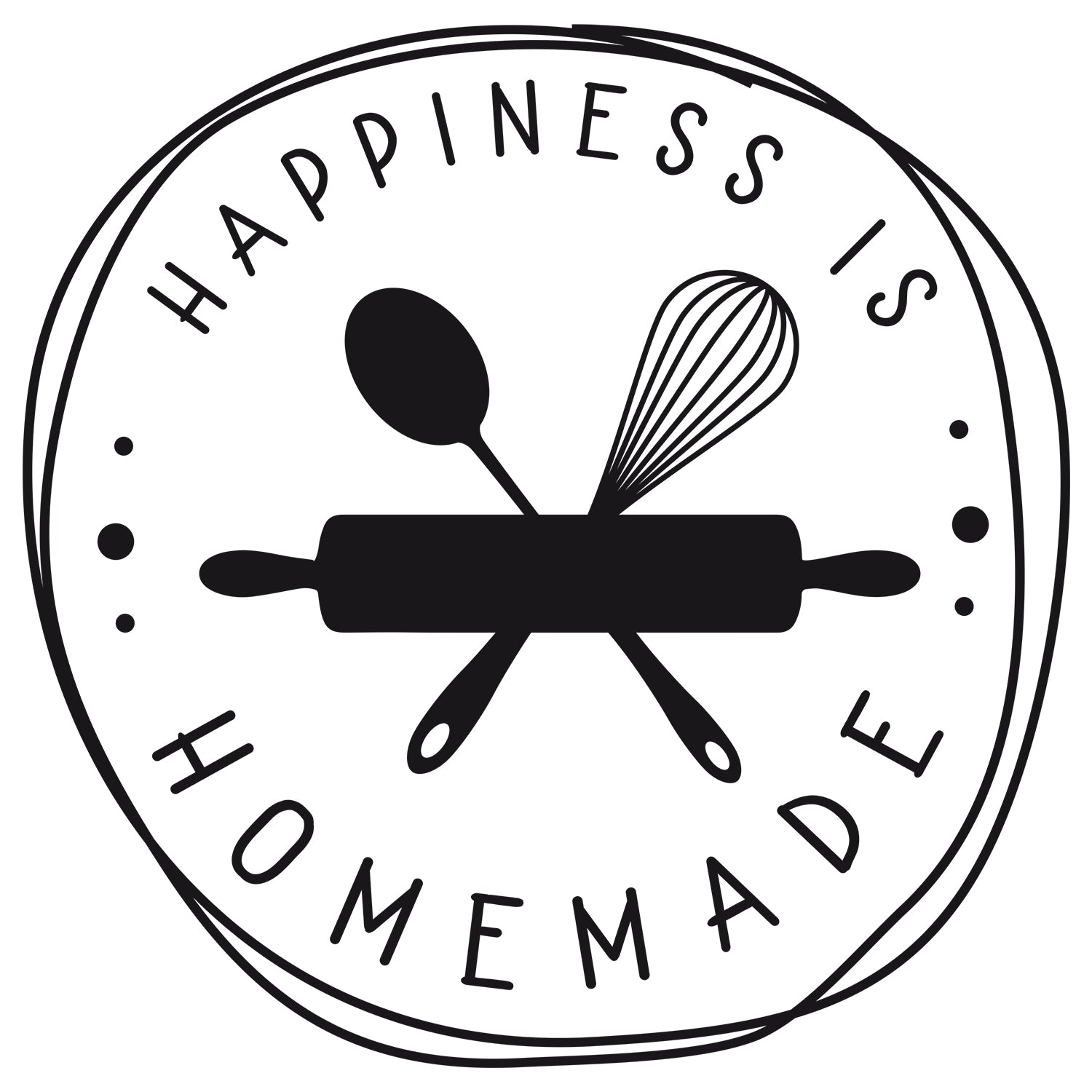 Wandtattoo Happiness Is Homemade