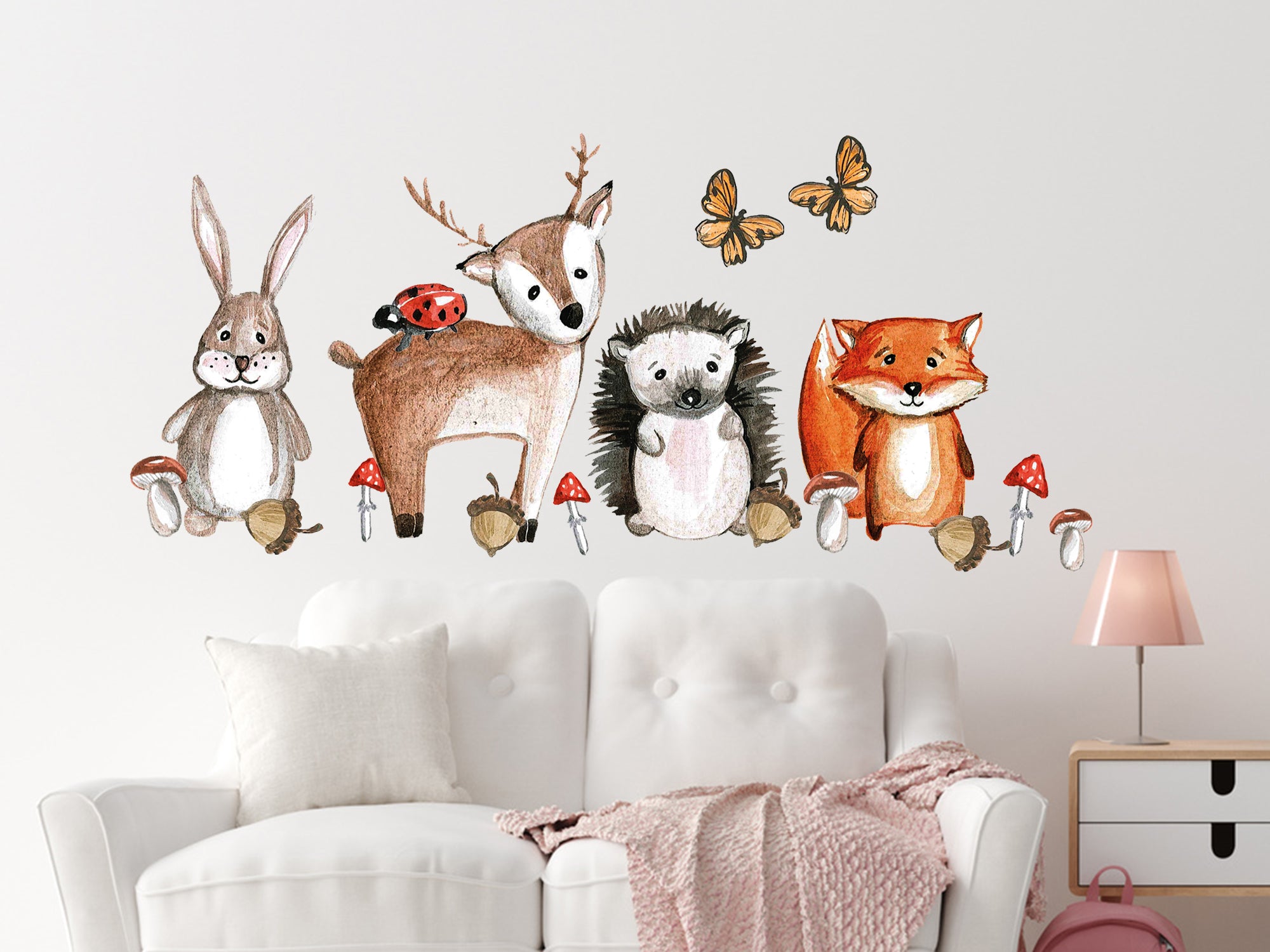 Wandtattoo Kinderzimmer mit Waldtieren