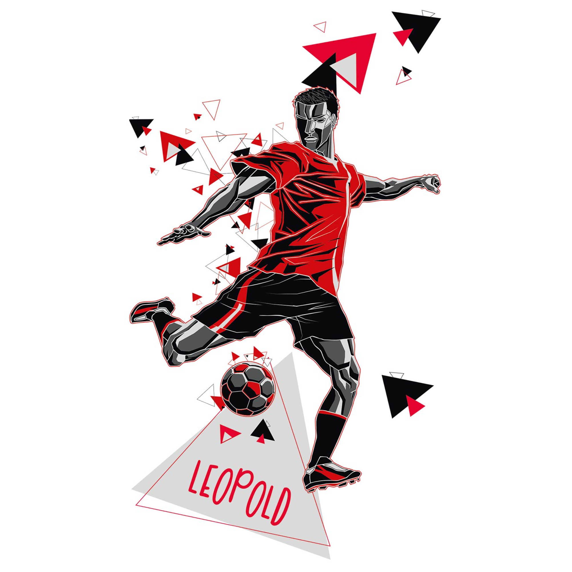 Fußballer Wandtattoo Name