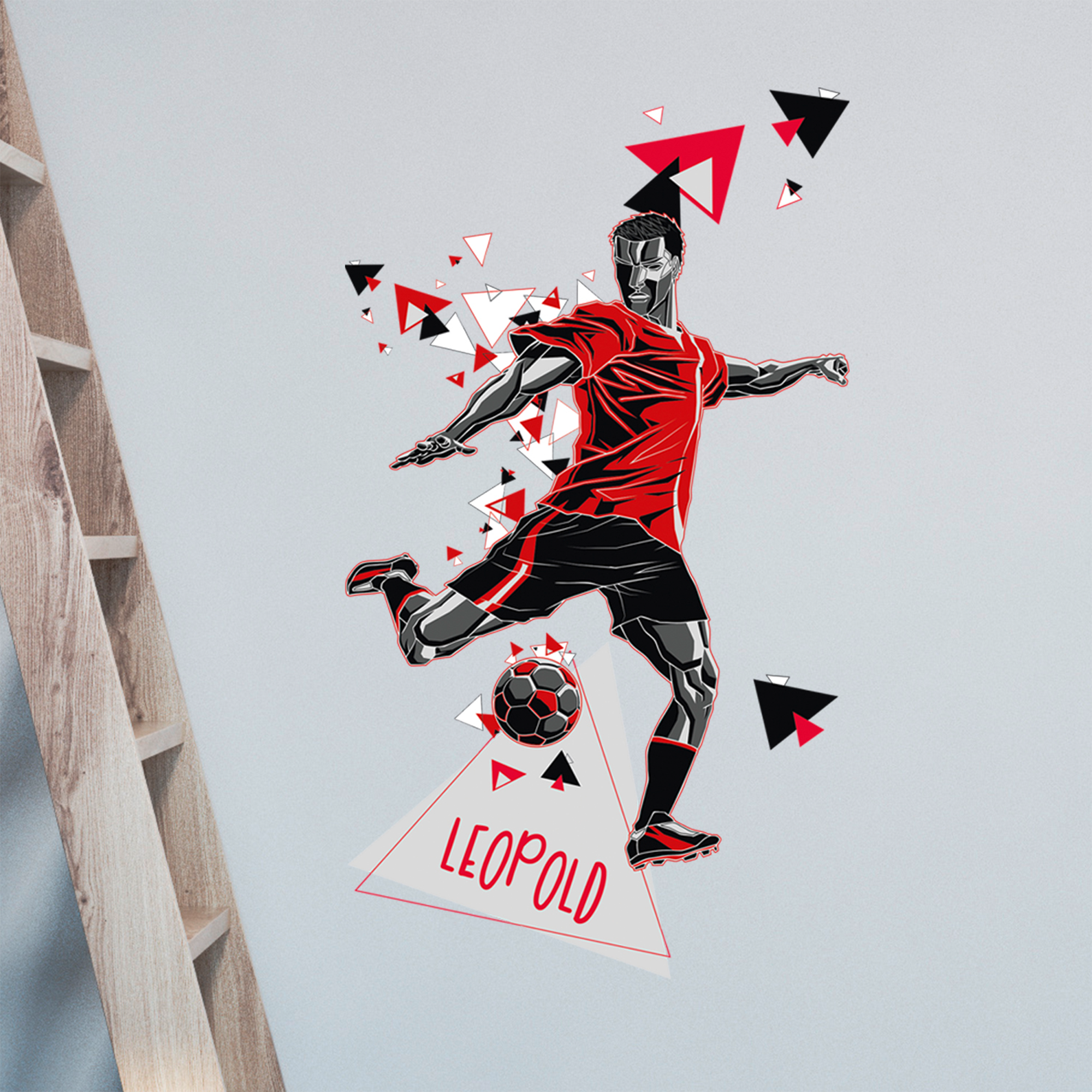 Fußballer Wandtattoo Name