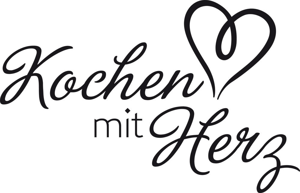 Wandtattoo Kochen mit Herz