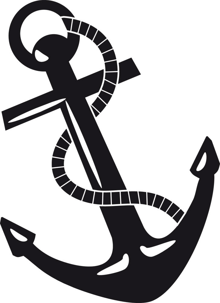 Maritimes Wandtattoo Anker