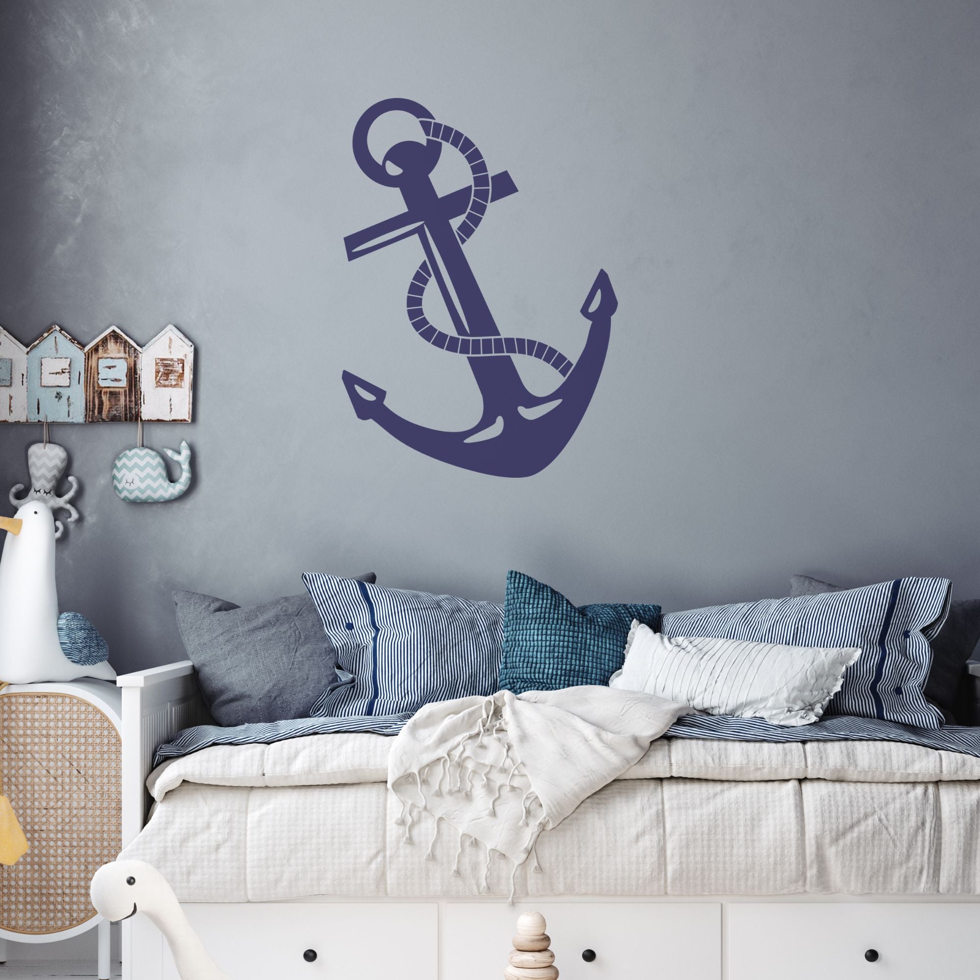 Maritimes Wandtattoo Anker