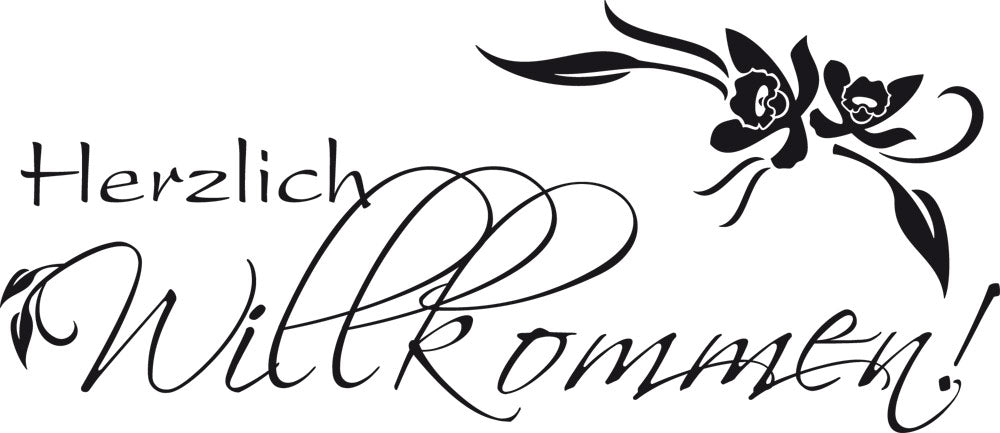 Wandtattoo „Herzlich willkommen“