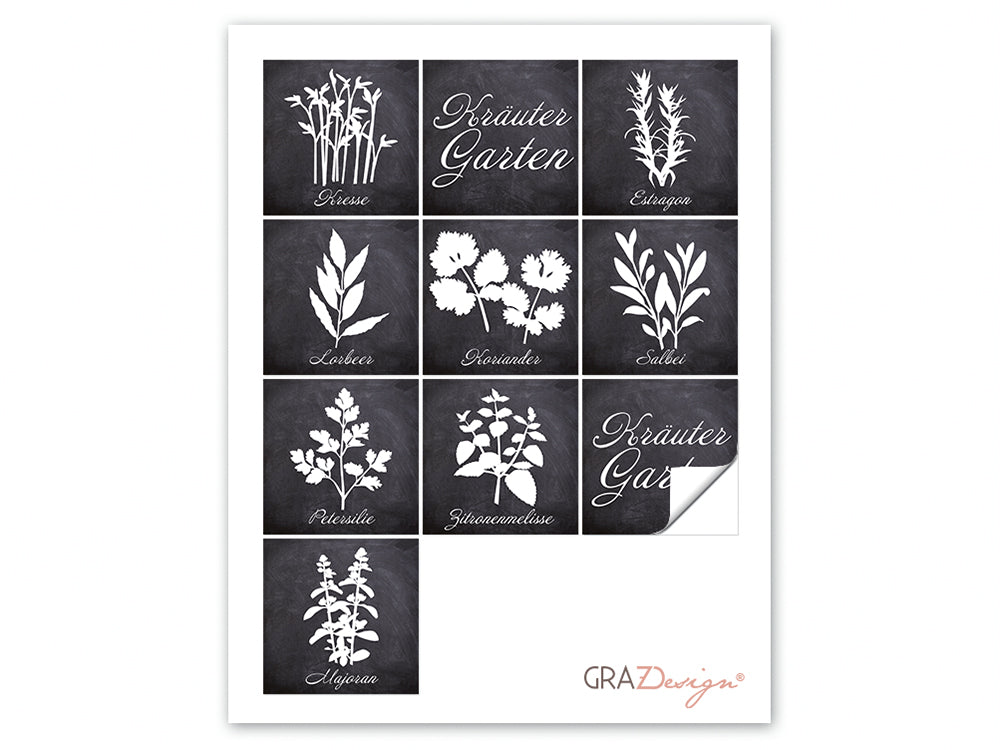 Fliesenaufkleber Küche – Kräutergarten