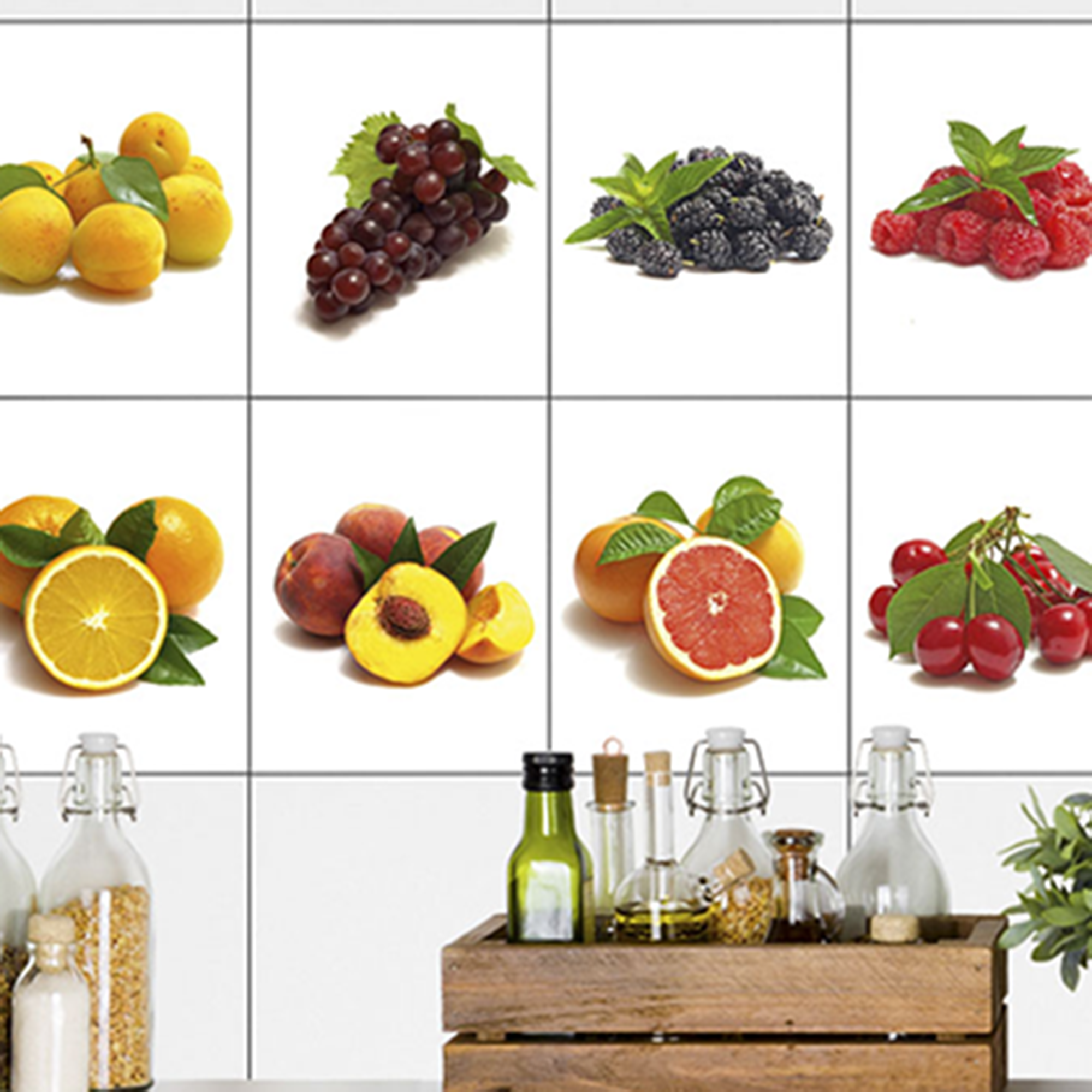 Fliesenaufkleber Fruchtiges Obst Design