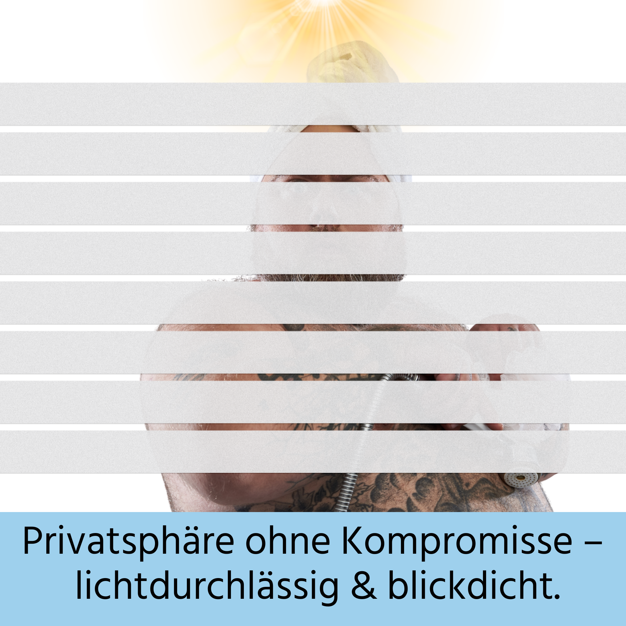 Streifenfolie für Fenster