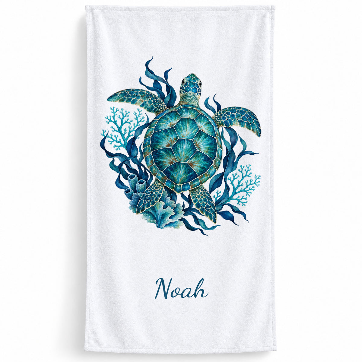 Personalisiertes Schildkröten-Handtuch Ozean in Aquarell – hauptbild