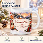 Weihnachtstasse Fuchs mit Namen – Keramik, 330 ml – 04-features-and-detail