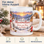 Weihnachtstasse Schneemann mit Namen – Keramik, 330 ml – 04-features-and-detail