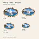 Wandtattoo Segelboot mit Wanddurchbruch-Effekt – Ansicht 5