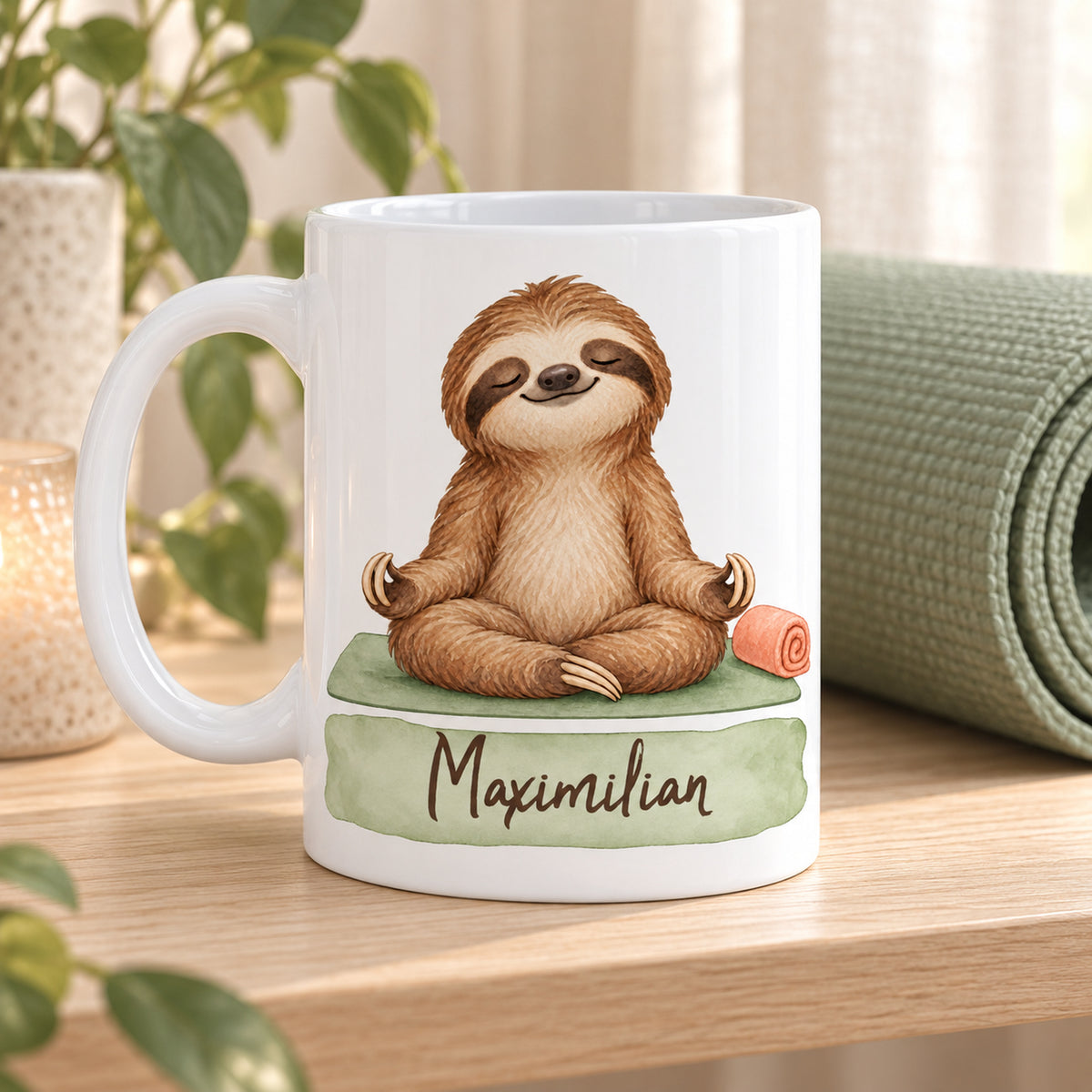 Faultier-Tasse Yoga-Auszeit – Gemütliche Geschenkidee