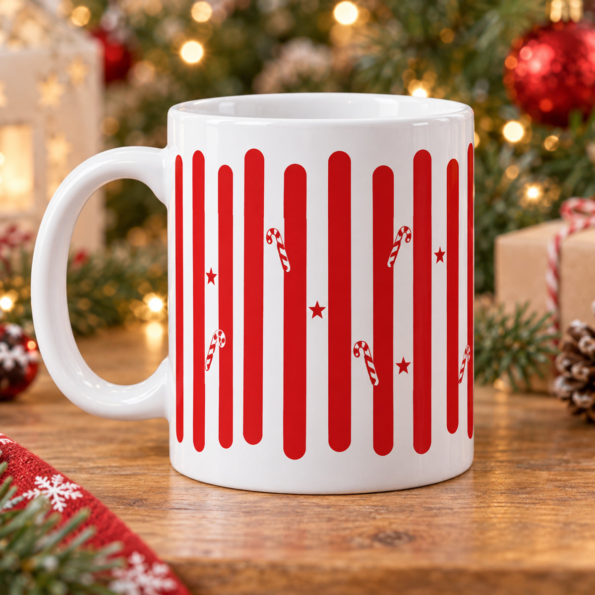Weihnachtstasse Zuckerstange – Rückseite ohne Namensschild