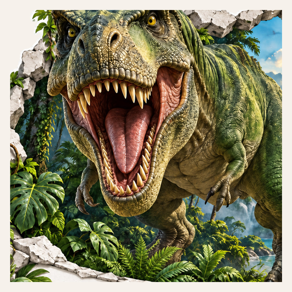 Dinosaurier-Wandtattoo Motiv 1 – Motivdetail