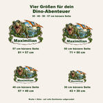 Dinosaurier-Wandtattoo Motiv 1 – Größenübersicht