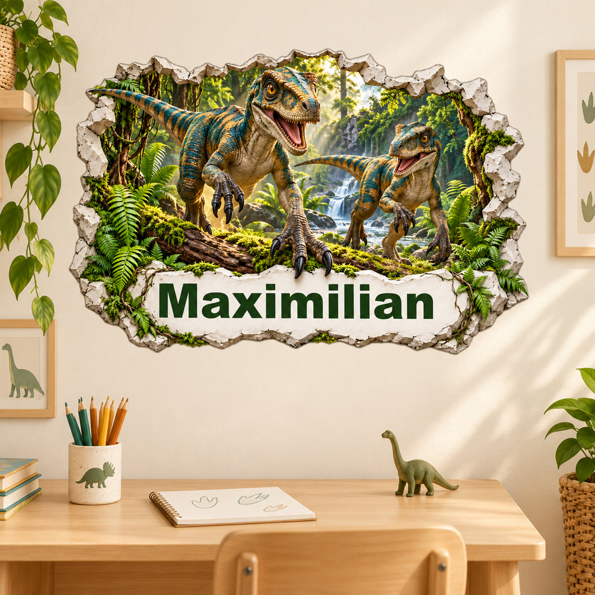 Dinosaurier-Wandtattoo Motiv 4 – Arbeitsplatz