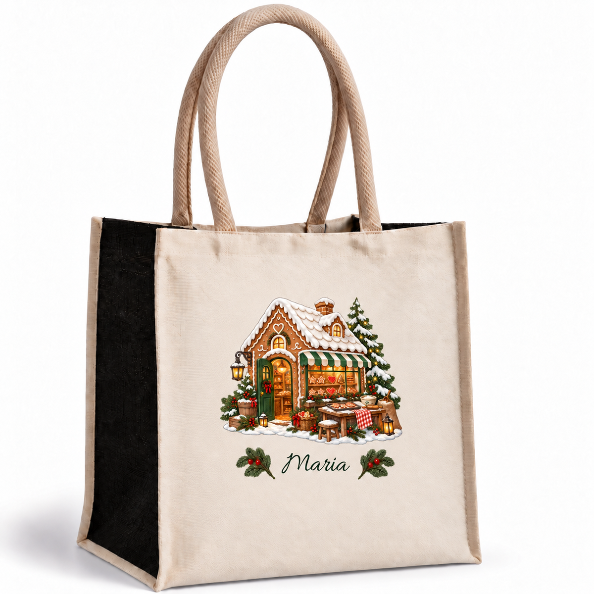Weihnachtstasche mit Namen – Lebkuchenhaus Lebkuchenbäckerei – Produktansicht 1