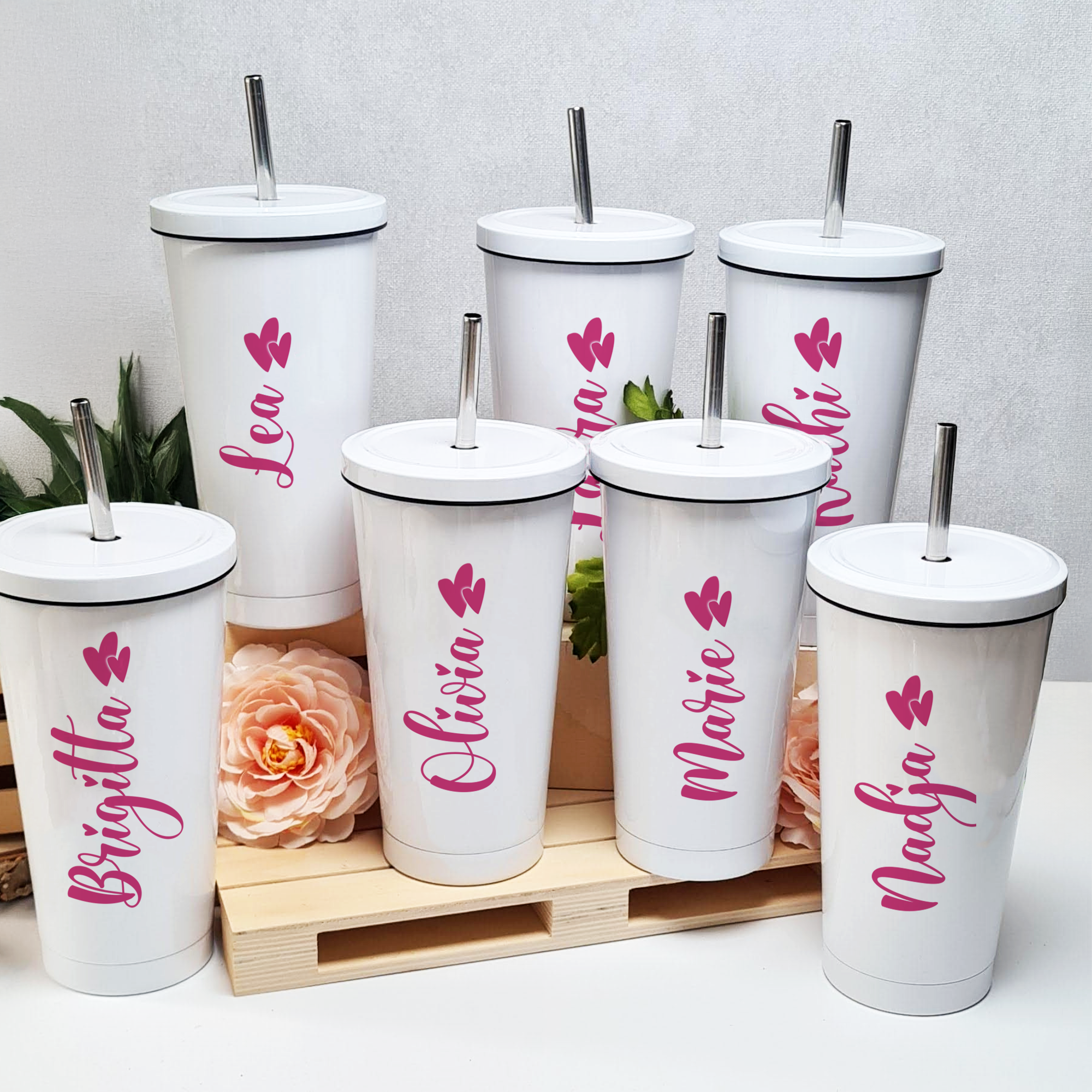 Trinkbecher mit Herzchen