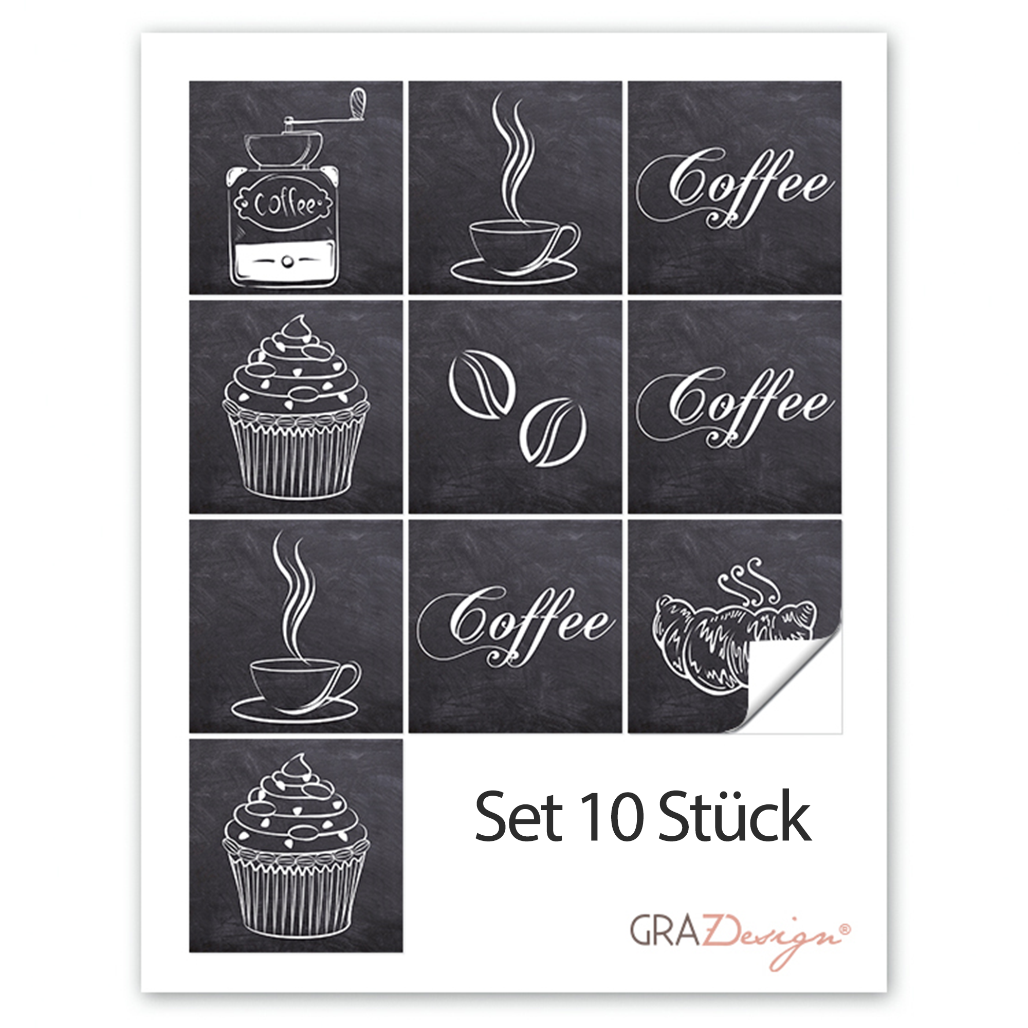 Fliesenaufkleber Küche – Kaffee