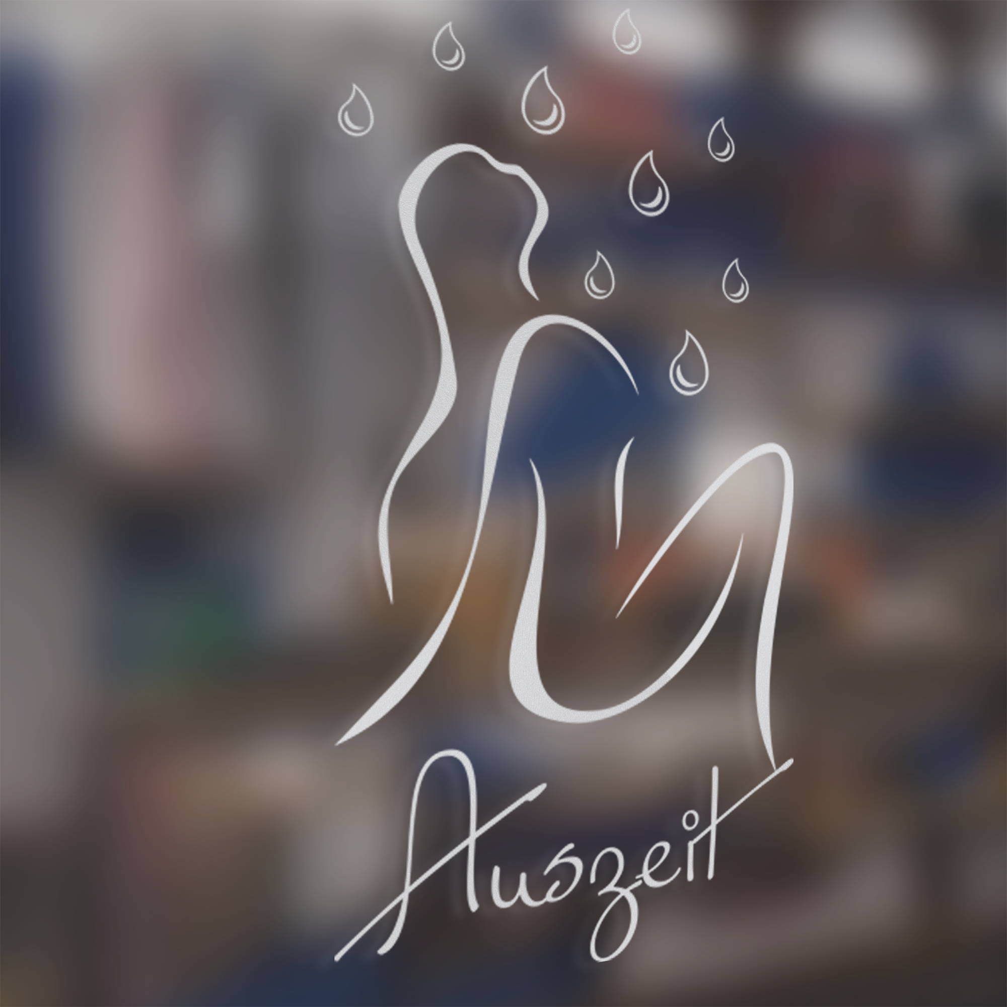 Duschkabine Aufkleber „Auszeit“