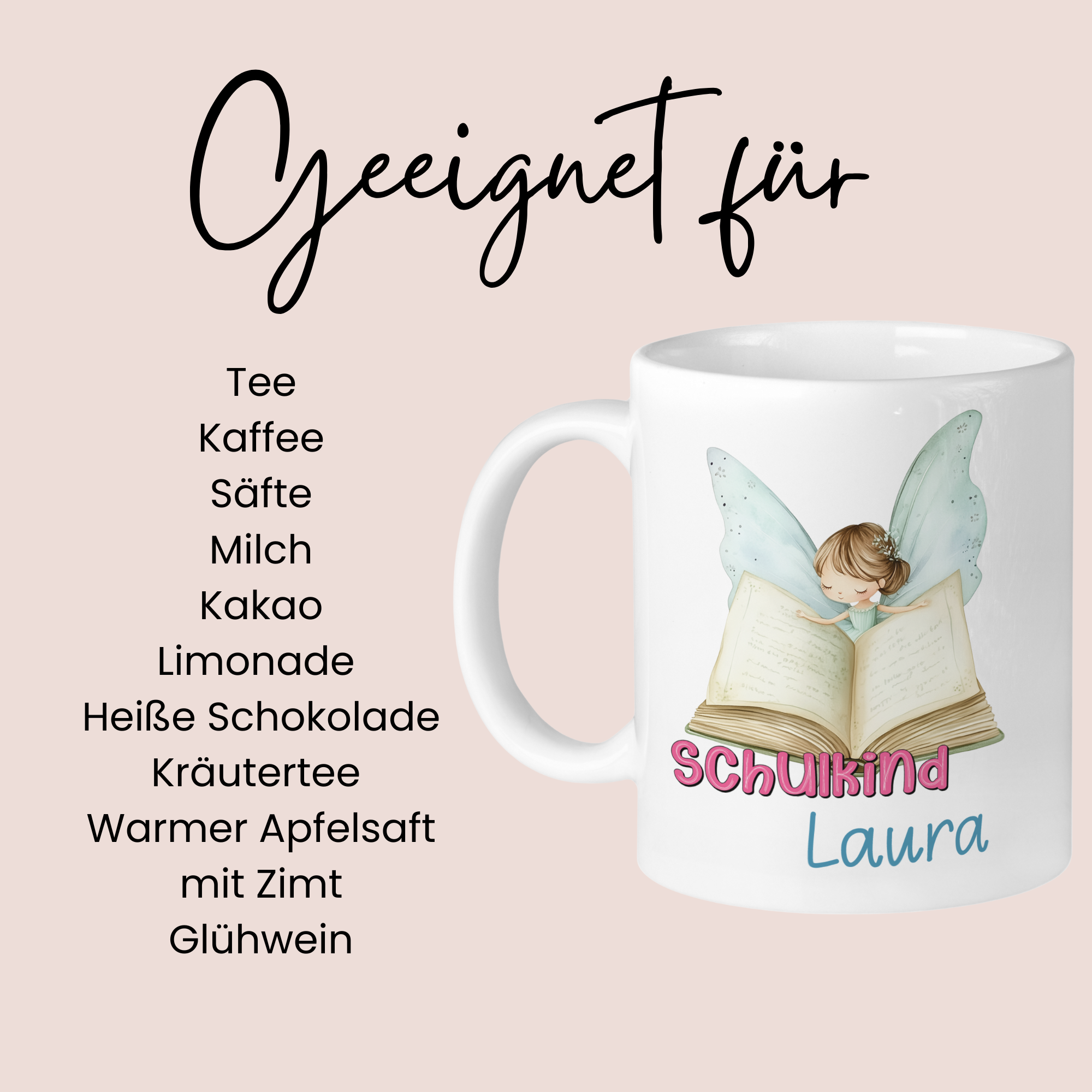 Personalisierte Tasse „Schulkind“ mit Wunschnamen
