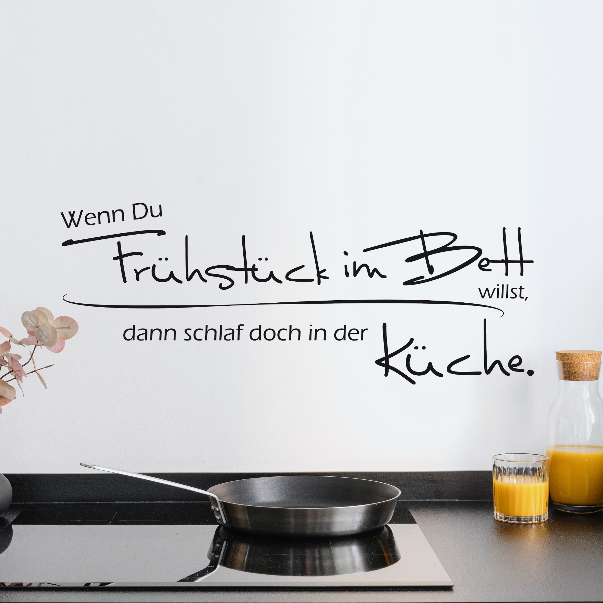 Wandtattoo Frühstück im Bett - Für gemütliche Morgenstunden