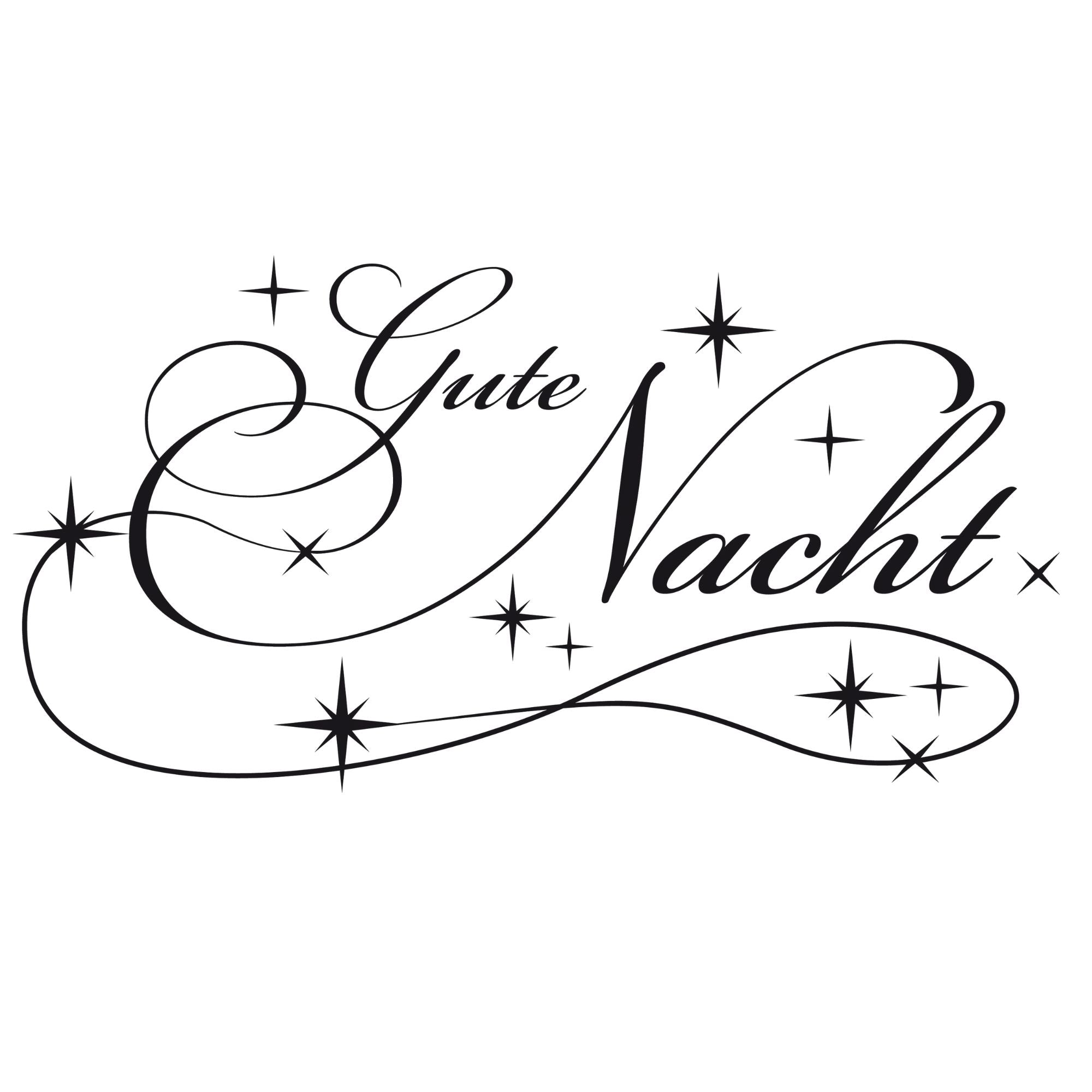 Wandtattoo „Gute Nacht“ für Schlafzimmer