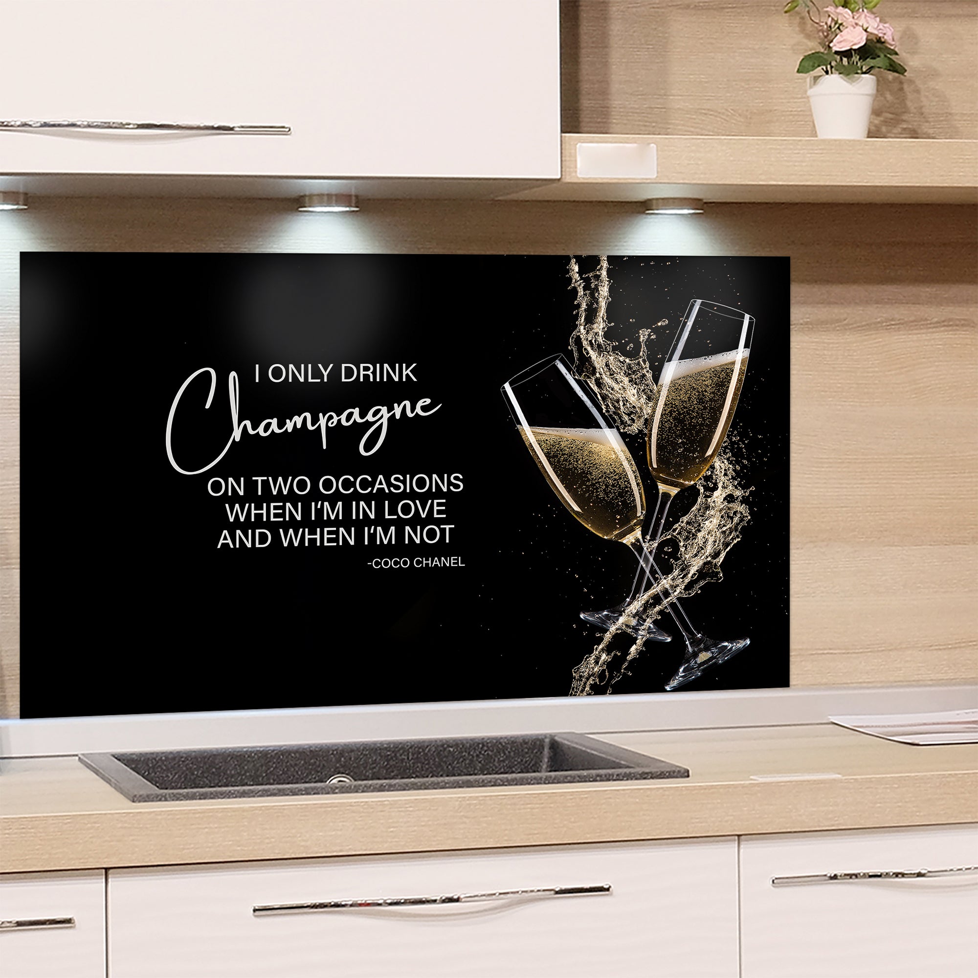 Spritzschutz Champagner