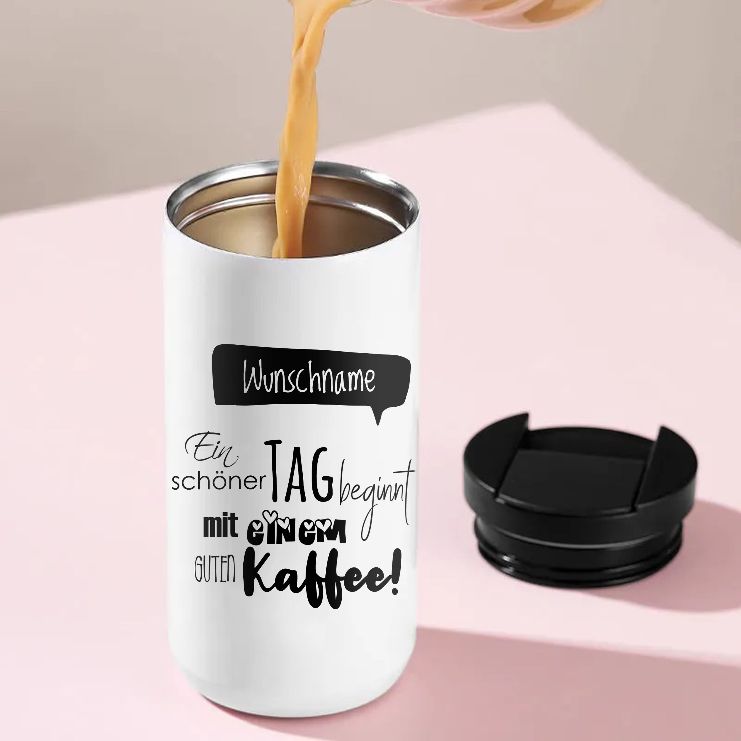 Kaffeebecher mit Wunschname - Starte deinen Tag perfekt