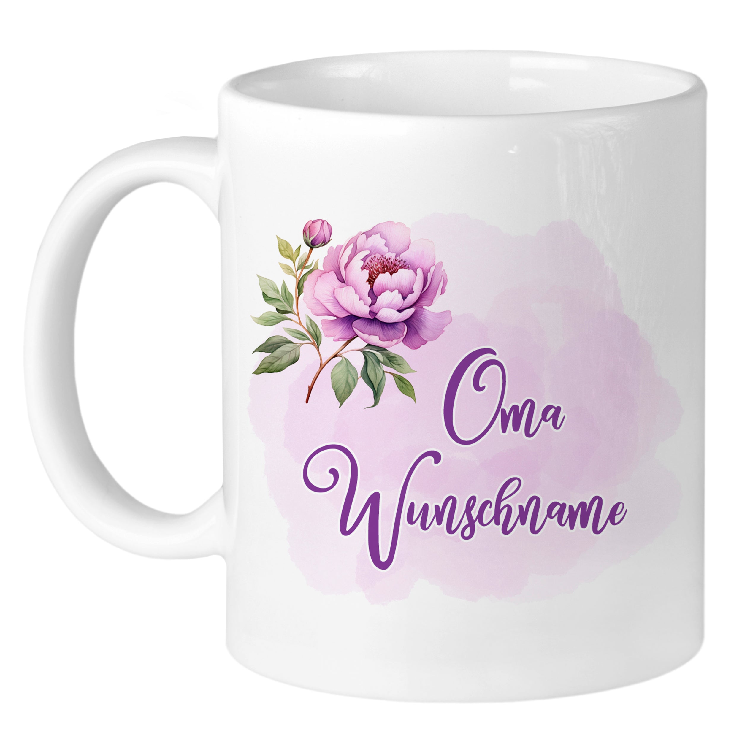 Tasse mit Blumenmotiv - Für die beste Oma