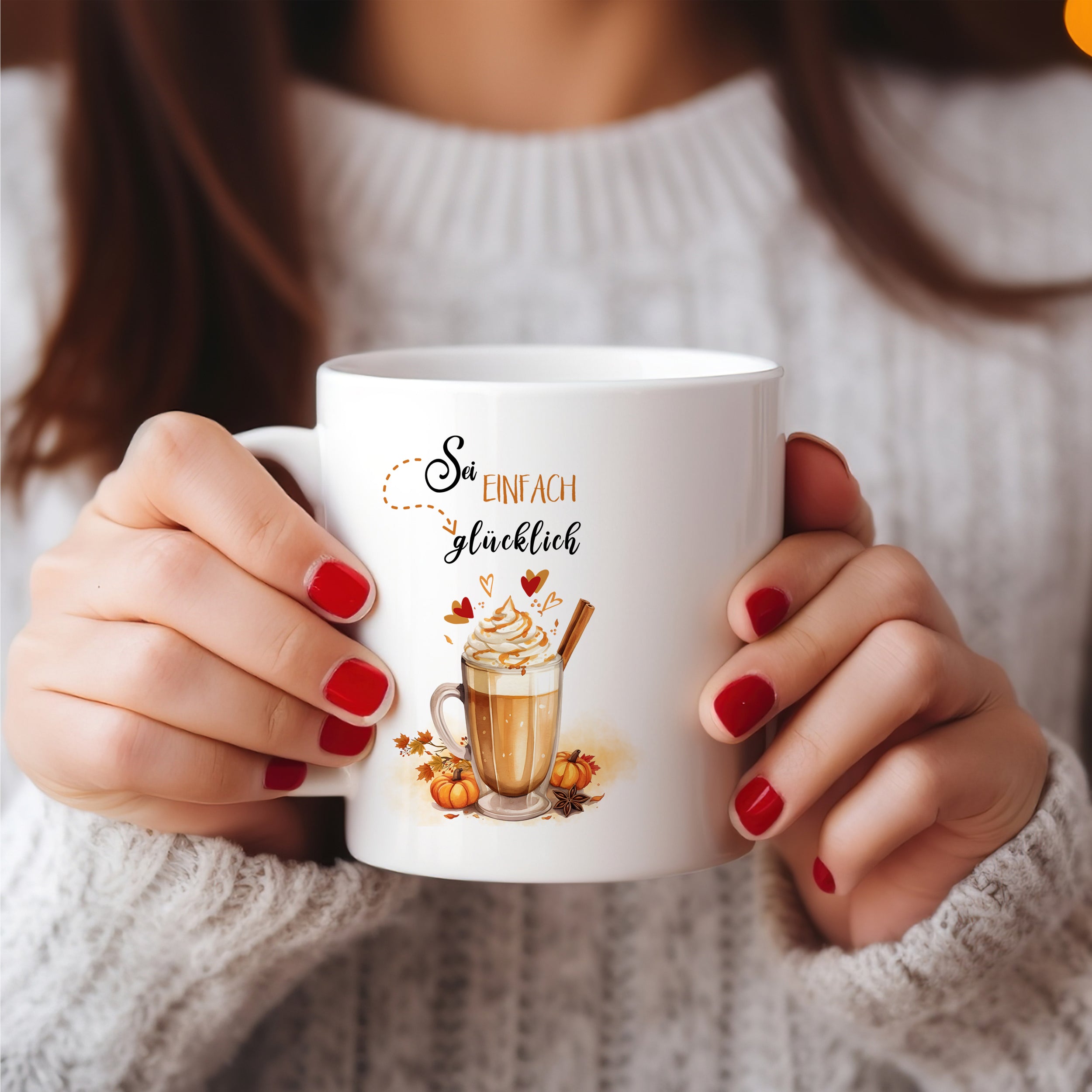 Tasse Spruch "Sei einfach glücklich"