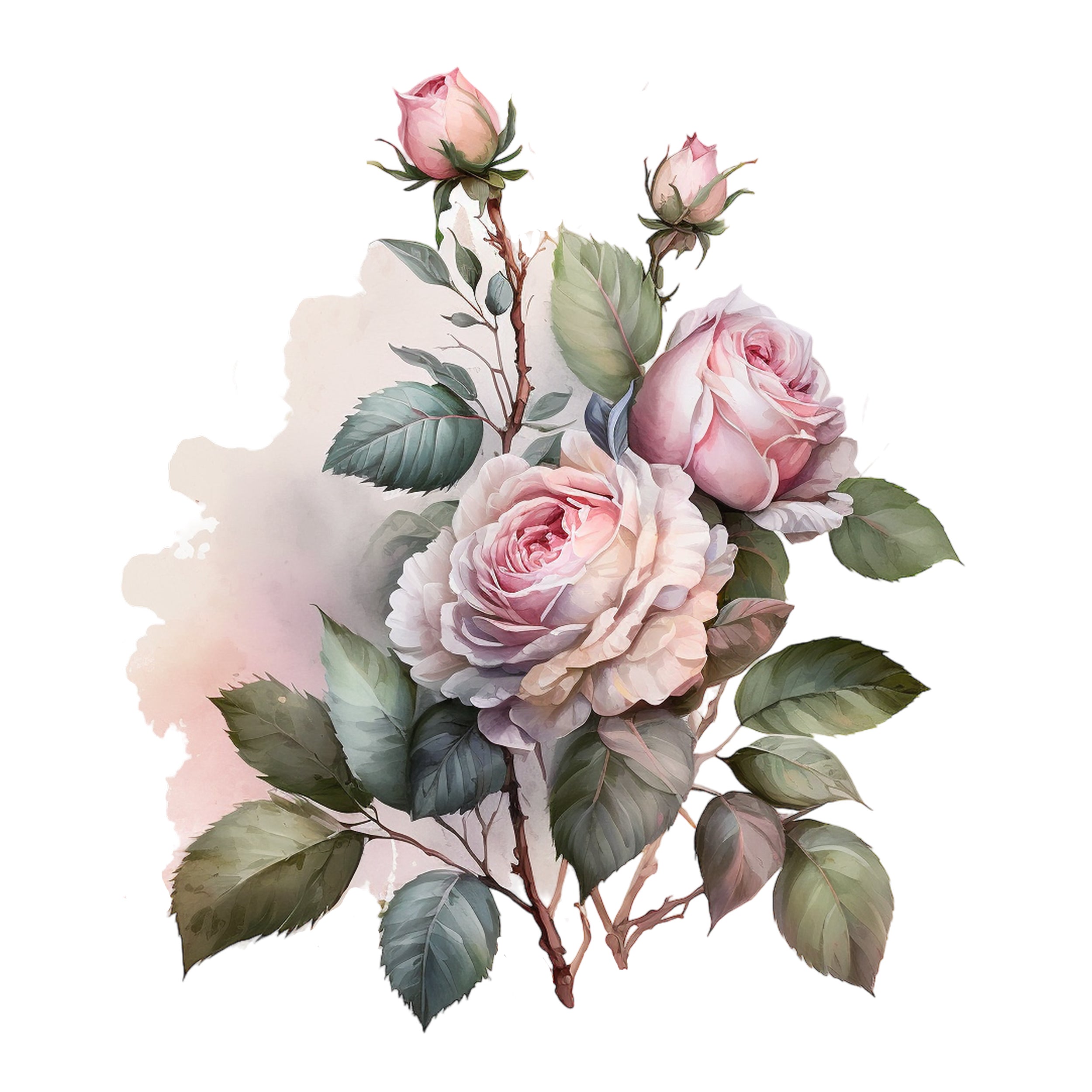 Wandtattoo Rosenblüten