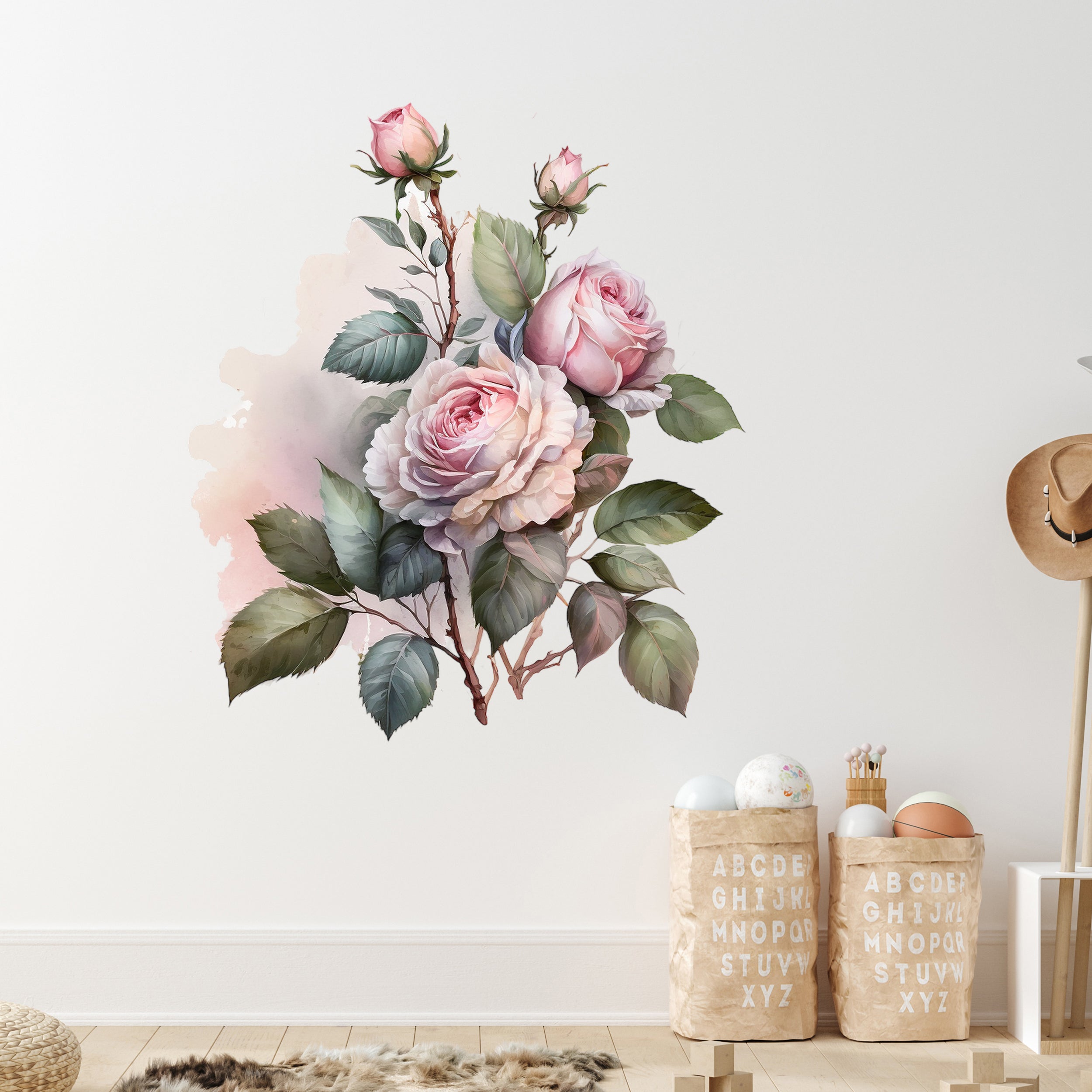 Wandtattoo Rosenblüten