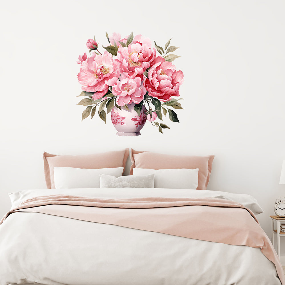 Wandtattoo Pfingstrosen