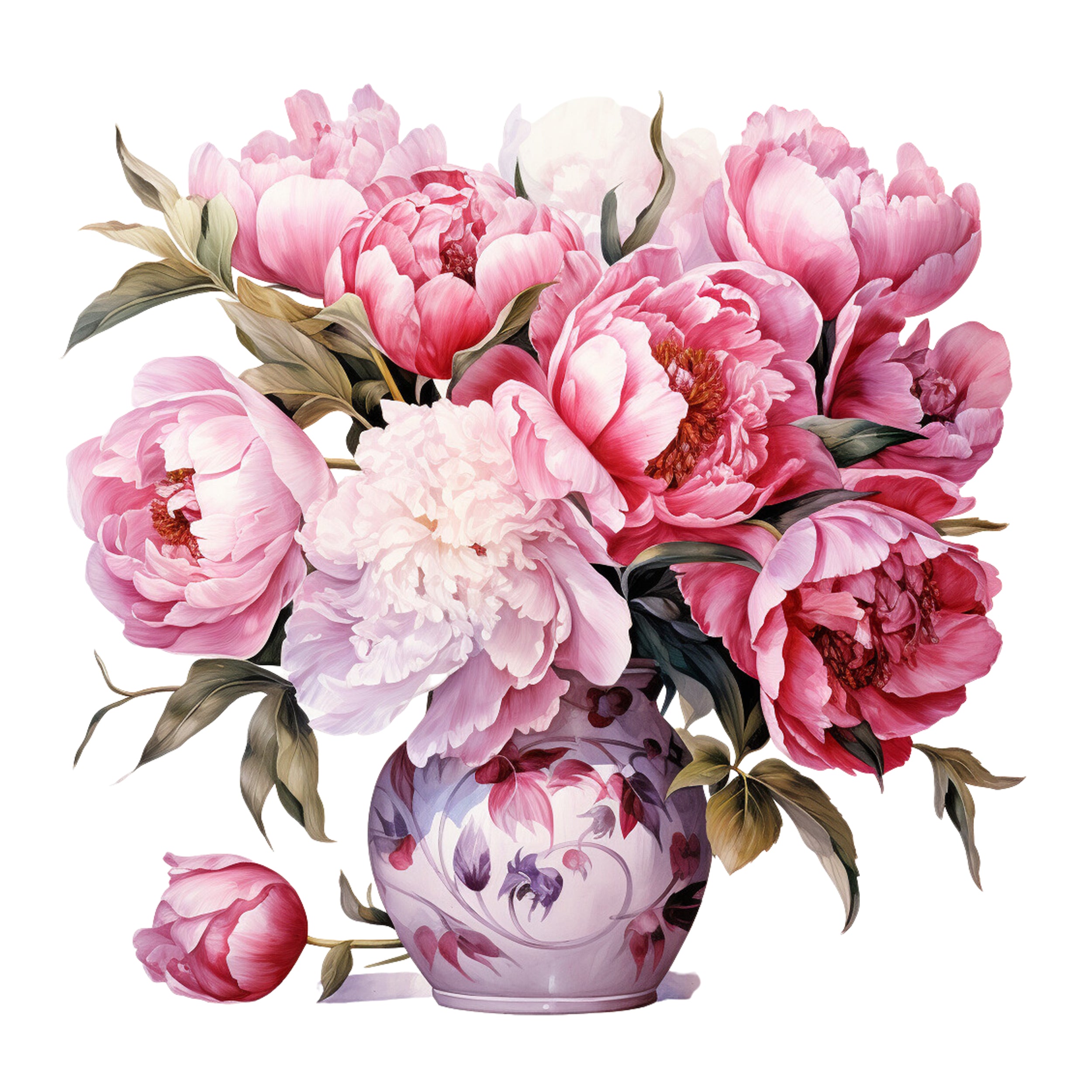 Wandtattoo Pfingstrosen - Farbexplosion für dein Zuhause