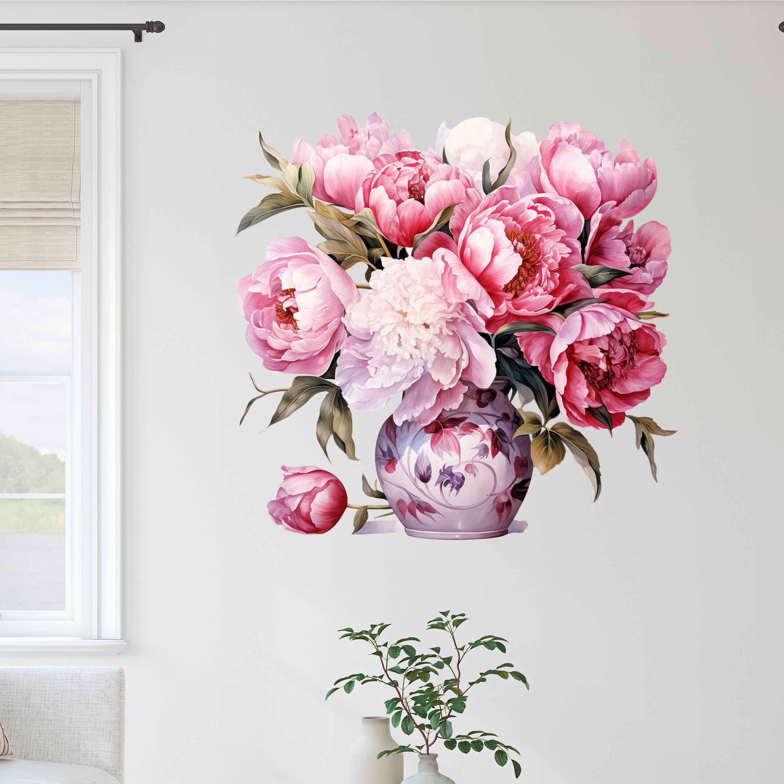 Wandtattoo Pfingstrosen - Farbexplosion für dein Zuhause