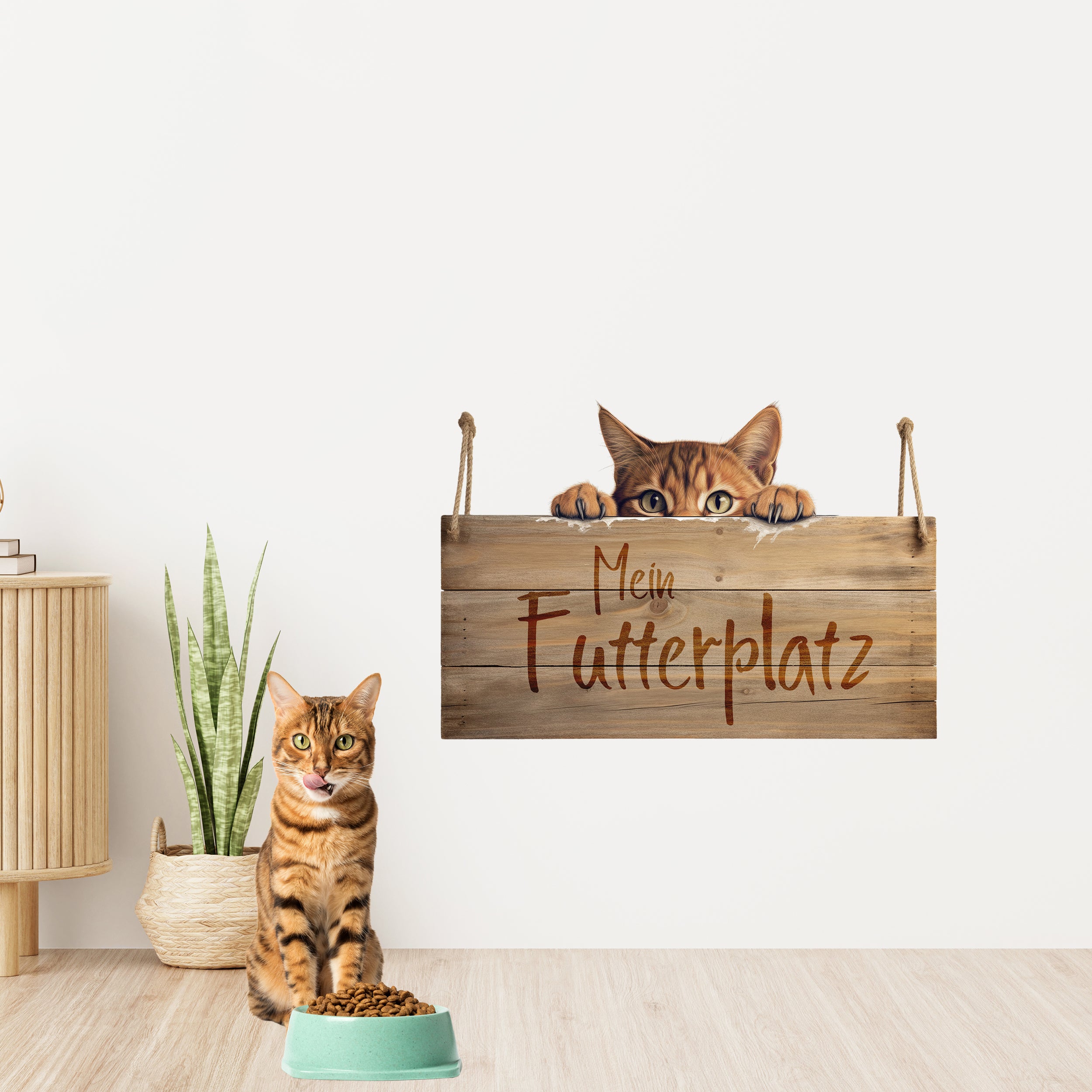 Wandtattoo Katze - Mein Futterplatz