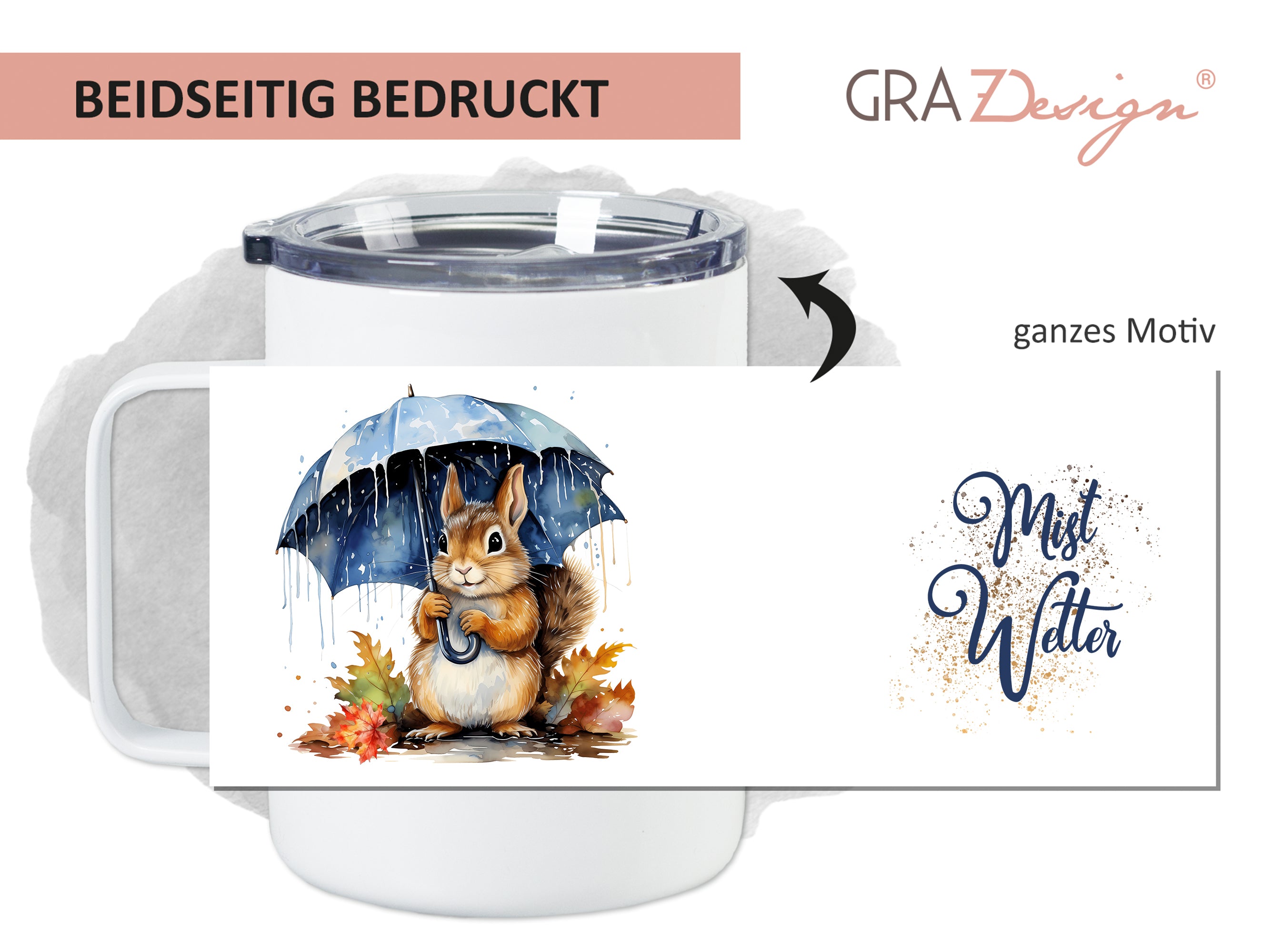Wanderbecher Eichhörnchen - Kuschelige Begleiter für regnerische Tage